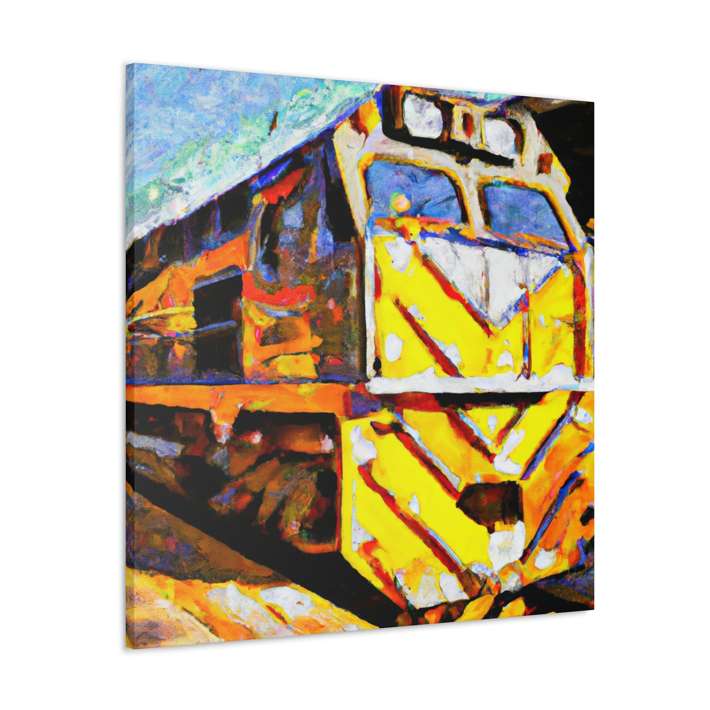 "Trains Chug Chugging" - Canvas