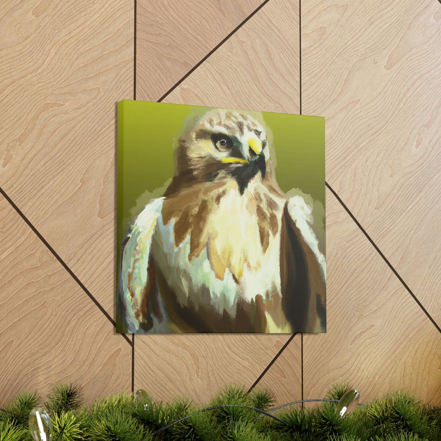 "Hawk in Flight Reflection" - Canvas