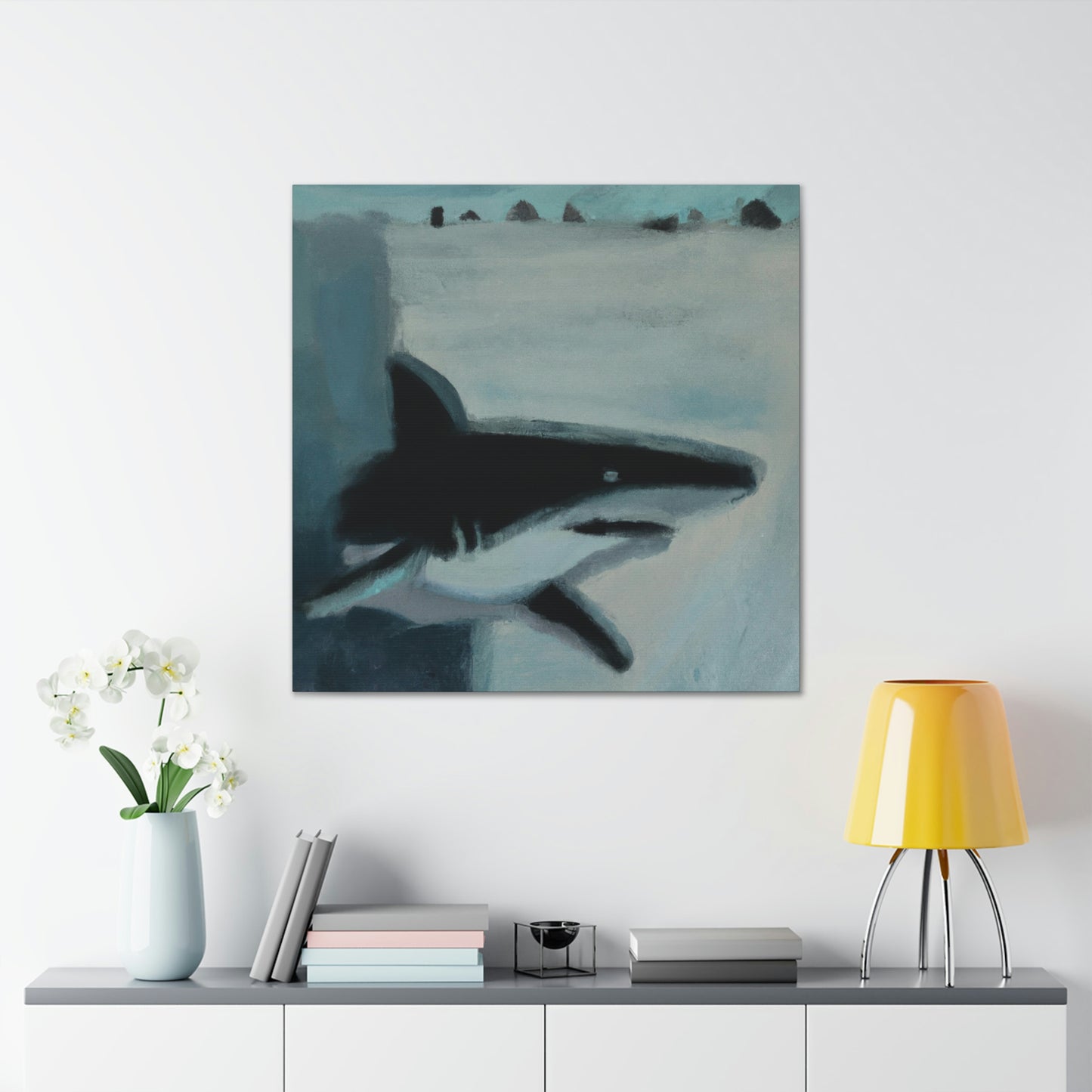 "The Shark's Abstract Symphony" - Canvas