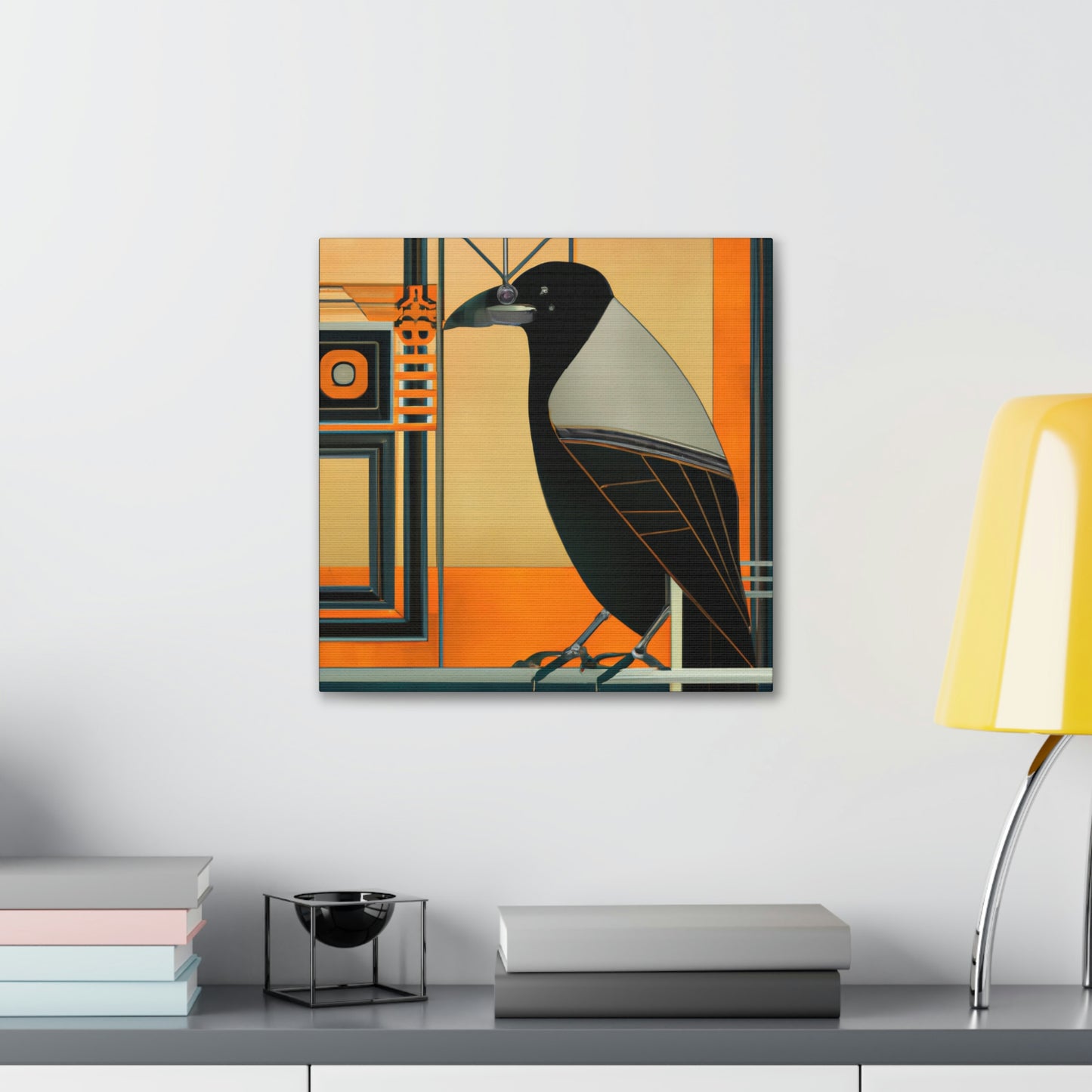 "American Crow Soars High" - Canvas