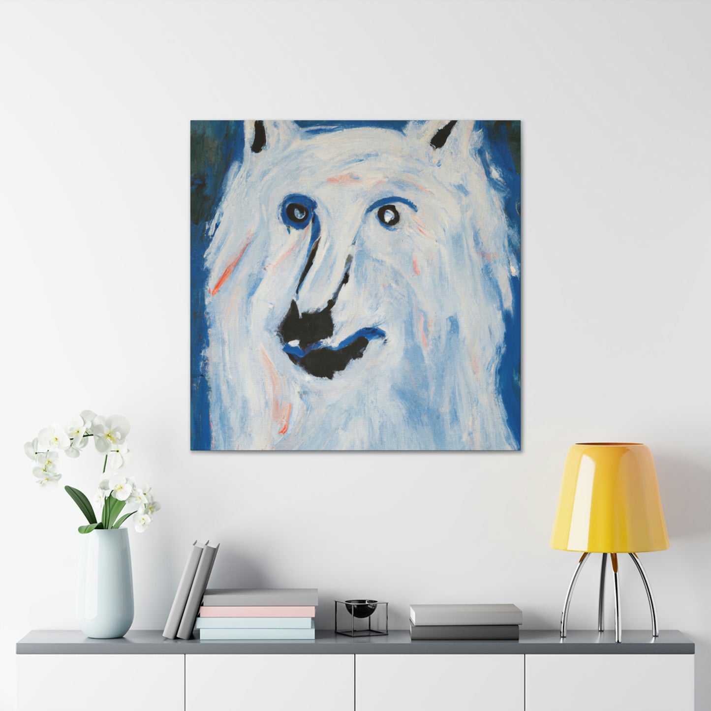 "Arctic Wolf's Silence" - Canvas