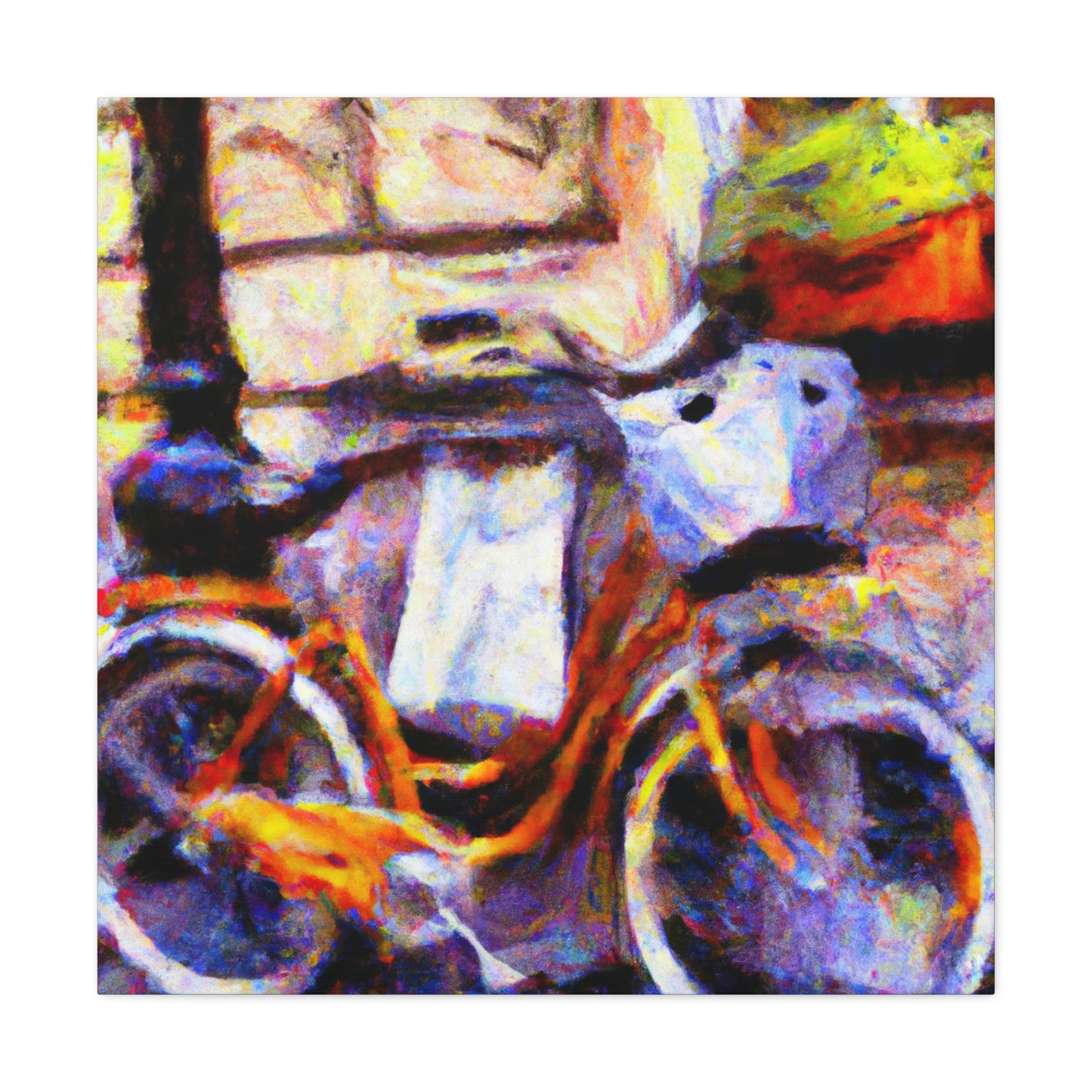 "Bicycle at Sunrise Impression" - Canvas