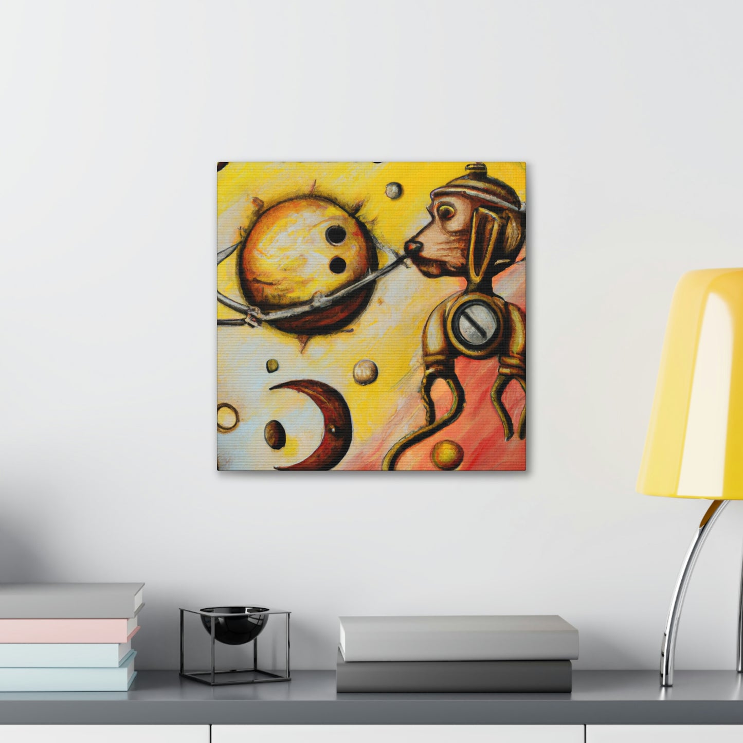 "Pluto in Steampunk Age" - Canvas