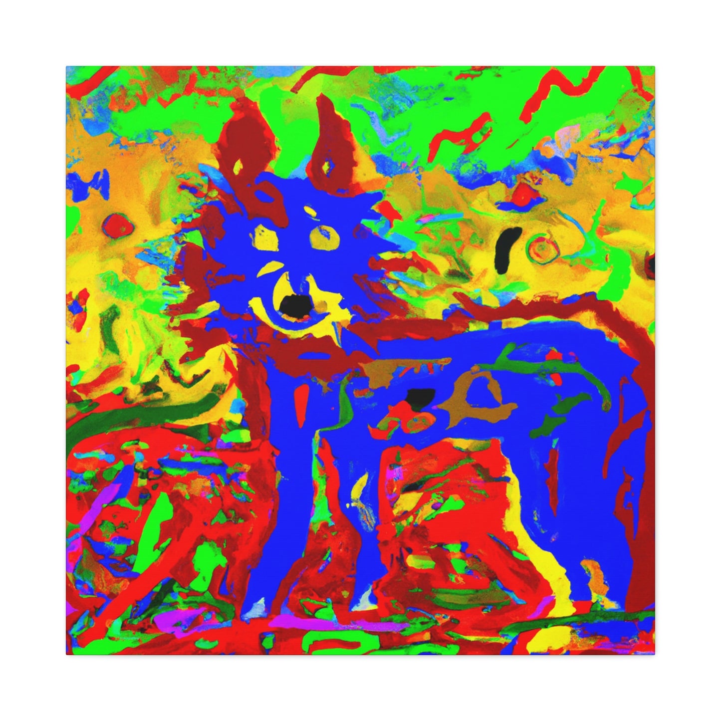 "Coyote Dance in Color" - Canvas