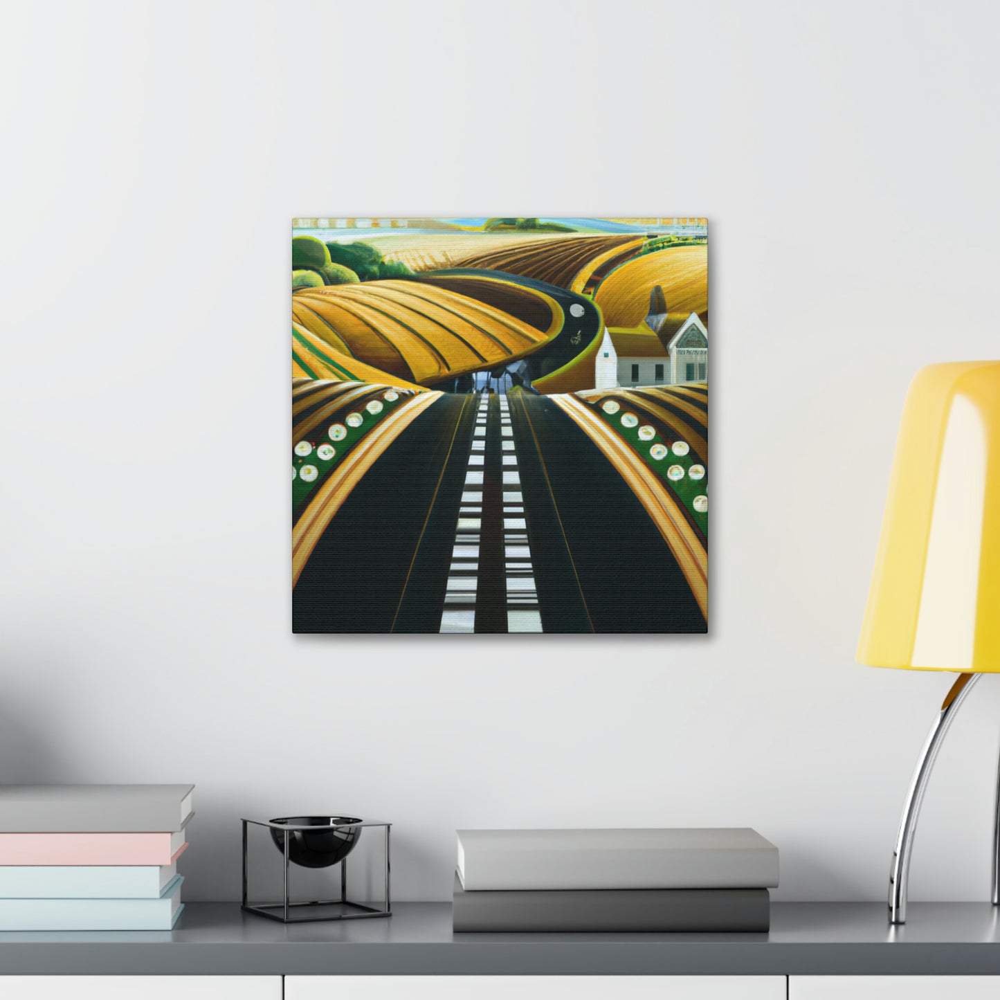 "Country Road in Art Deco" - Canvas