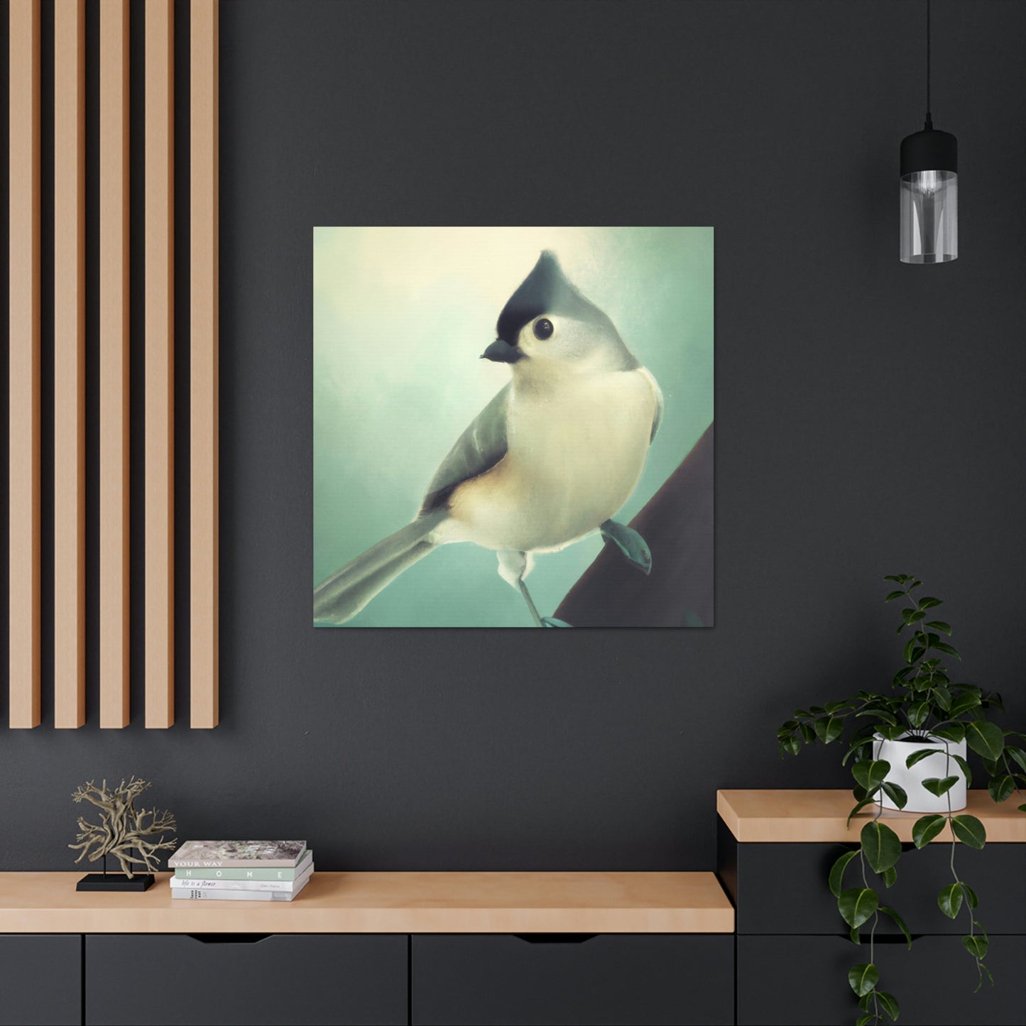 "Titmouse in Art Deco" - Canvas