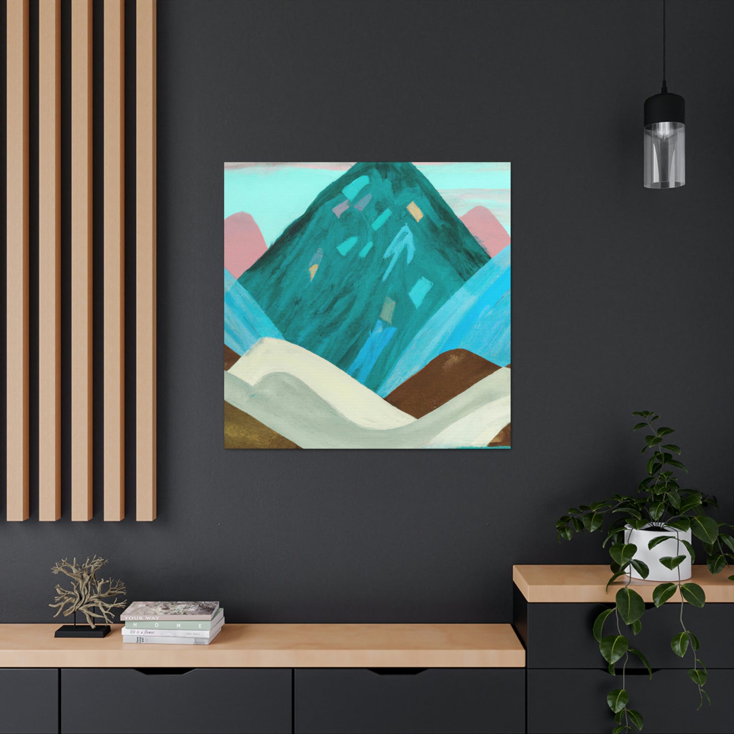 "Mountain Stillness Peaceful" - Canvas