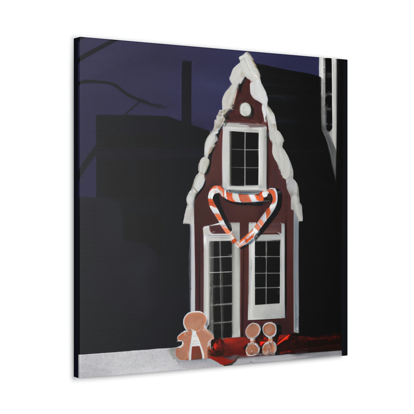 "Gingerbread Dream House" - Canvas