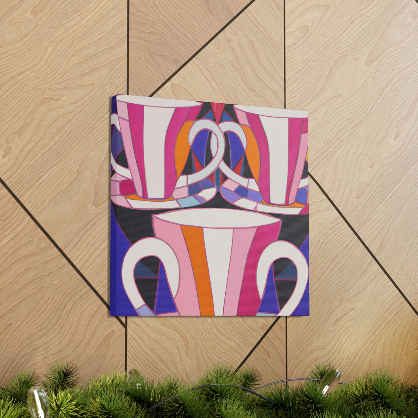 "Tea Cup Symphony" - Canvas