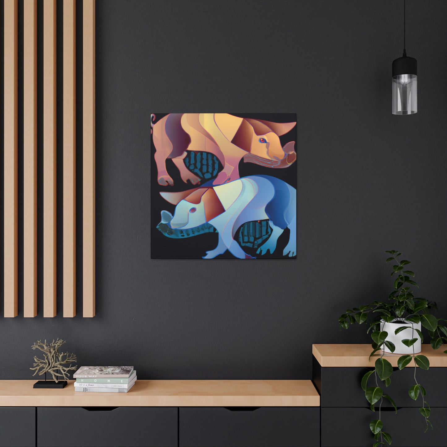 Pigs in Art Deco - Canvas