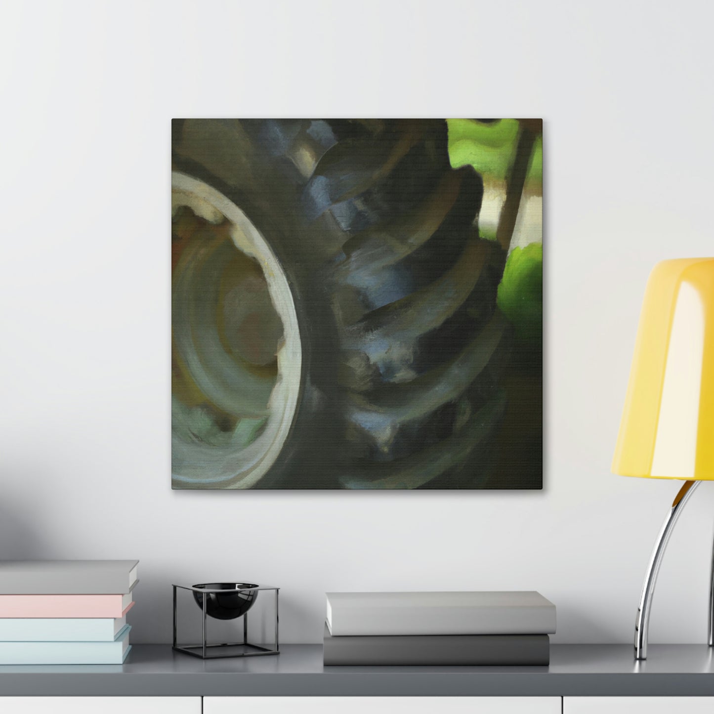 "Tractor Tire Reflection" - Canvas