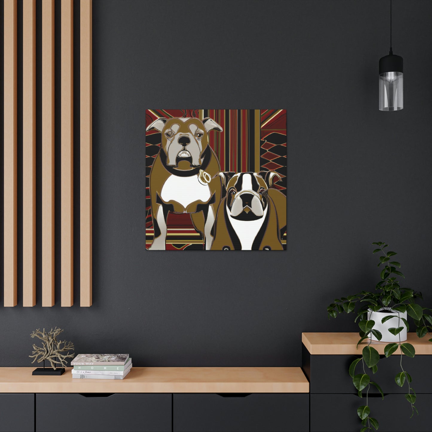 "Bulldog's Deco Grandeur" - Canvas