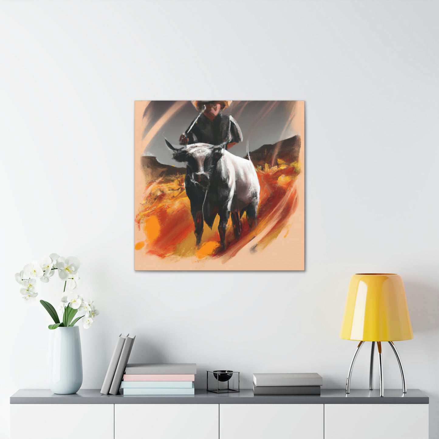 Cattle Branding Landscape - Canvas