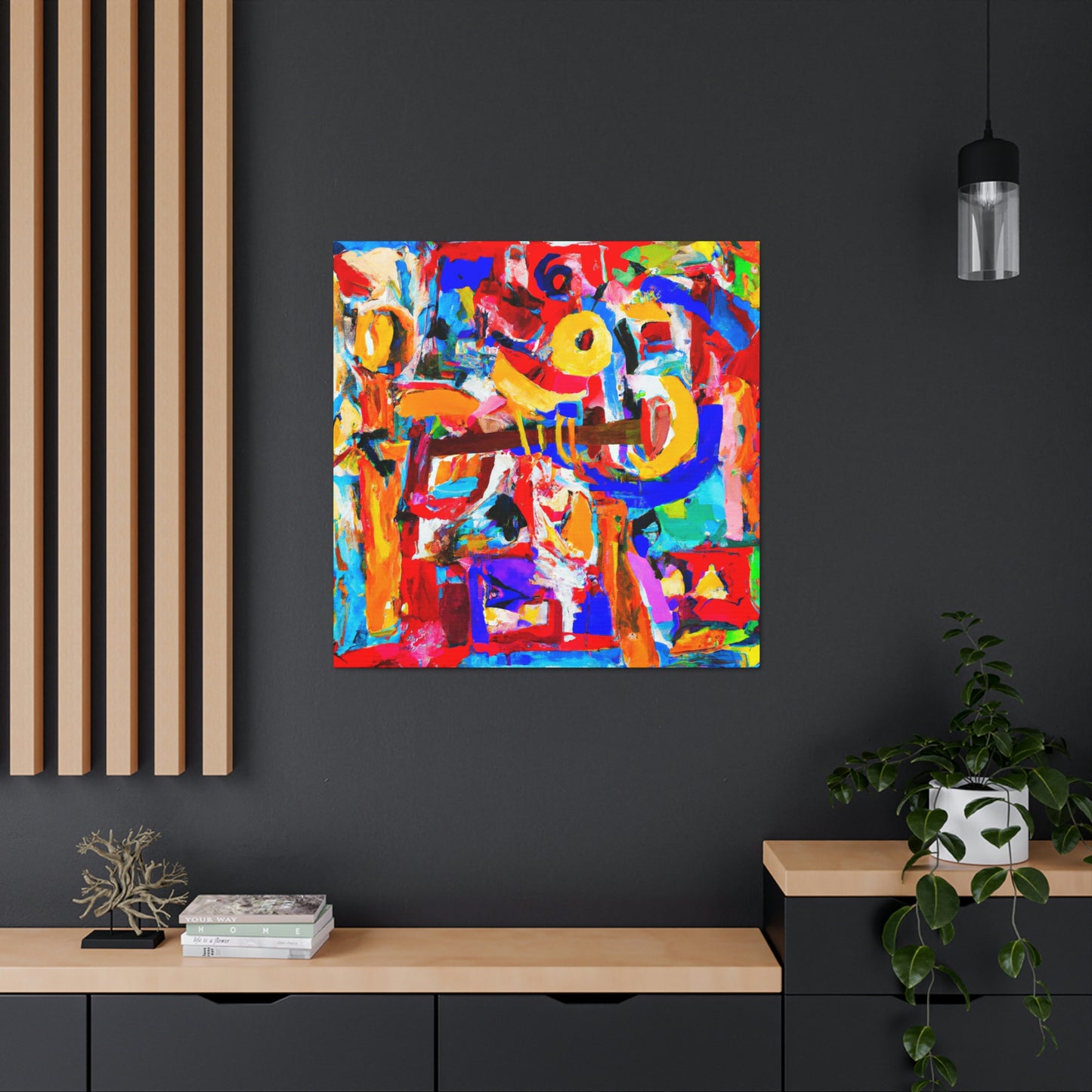 "Flute's Musical Hues" - Canvas