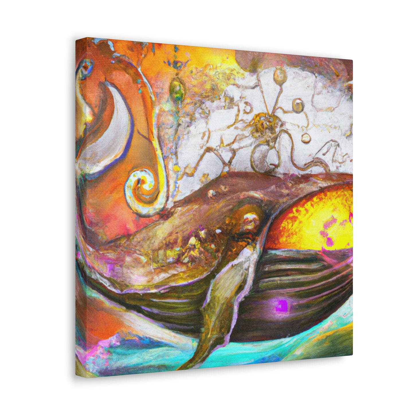 "Whale in Steampunk World" - Canvas