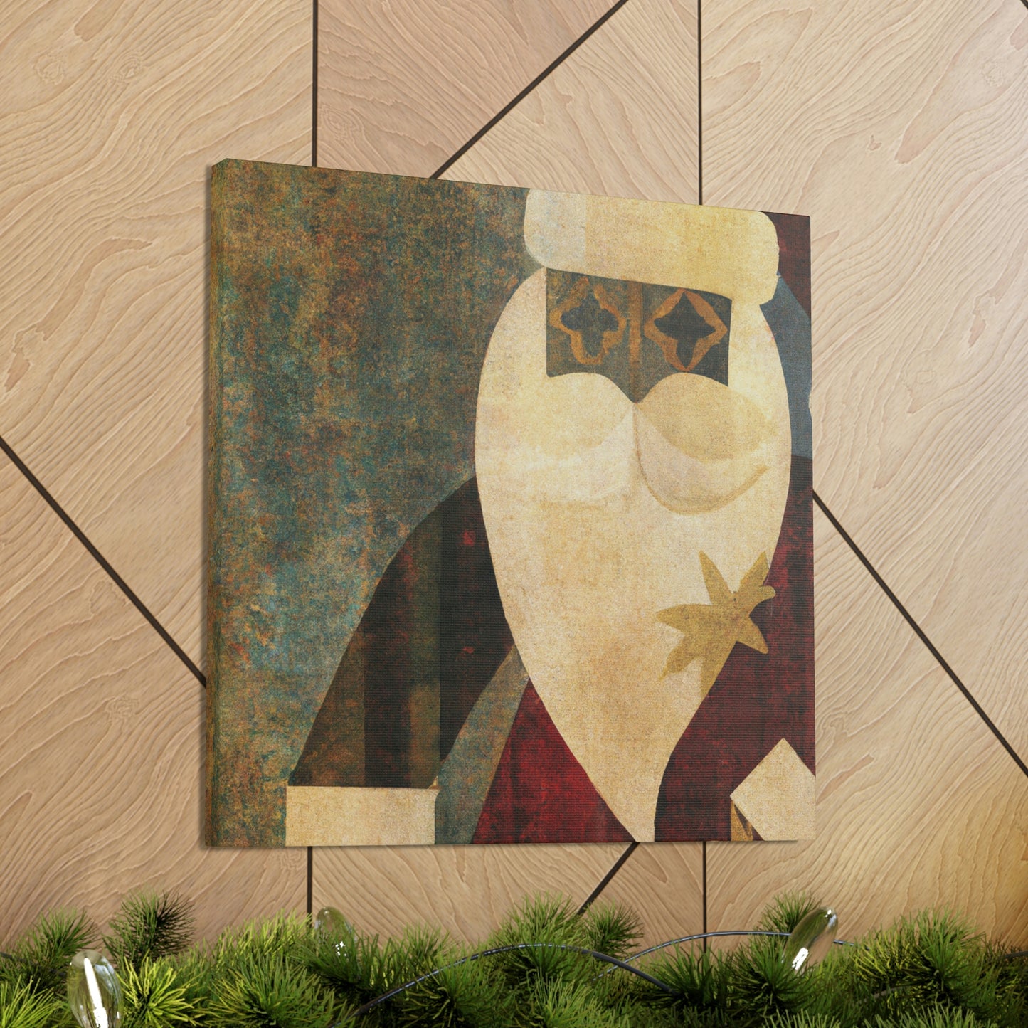 Santa's Art Deco Dream - Canvas