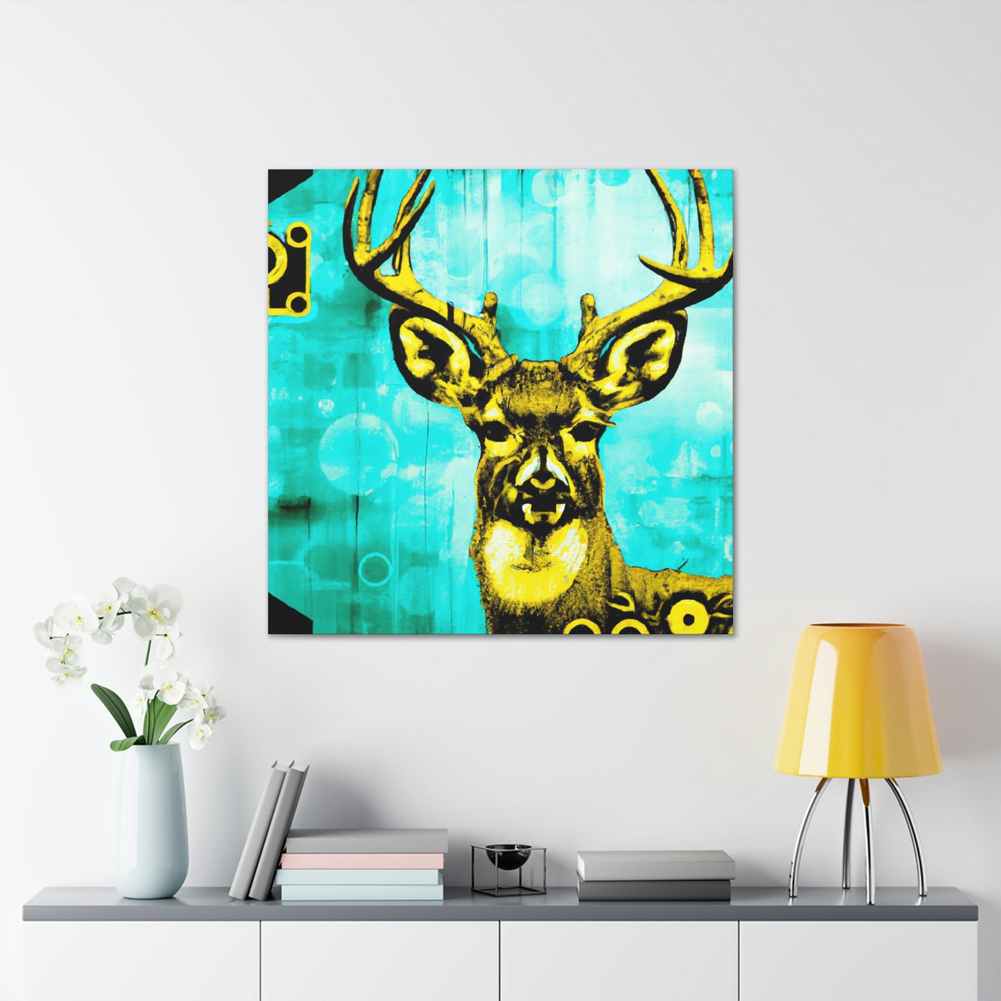 "Deer on a Steam Train" - Canvas