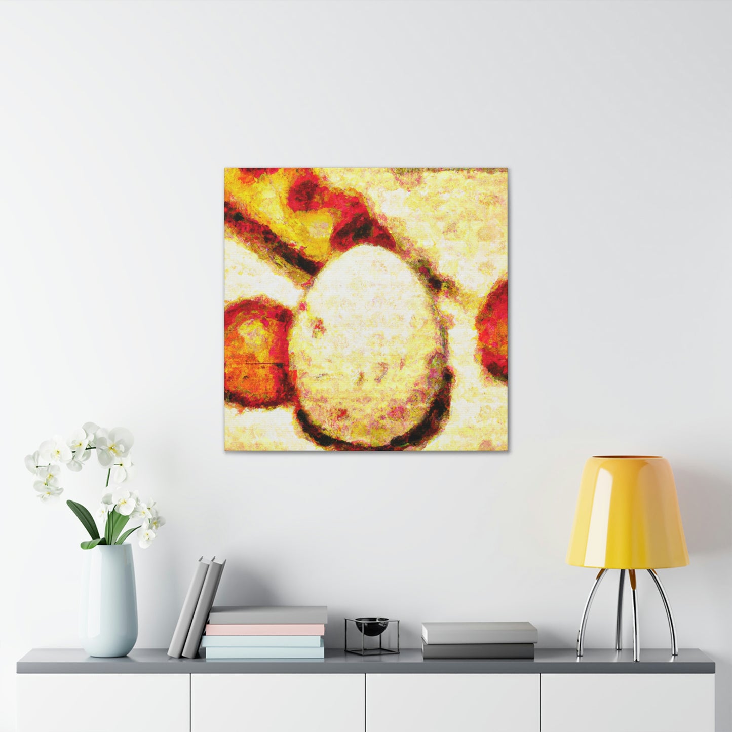 Eggs in Pointillism - Canvas