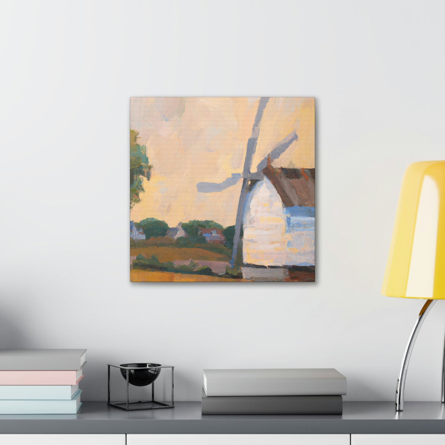 Windmill in the Mist - Canvas