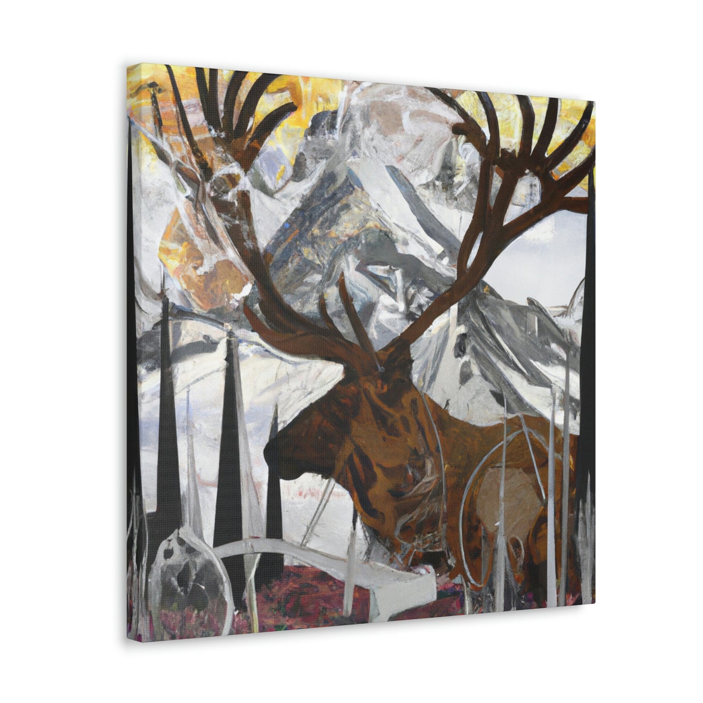 Elk of Art Deco - Canvas