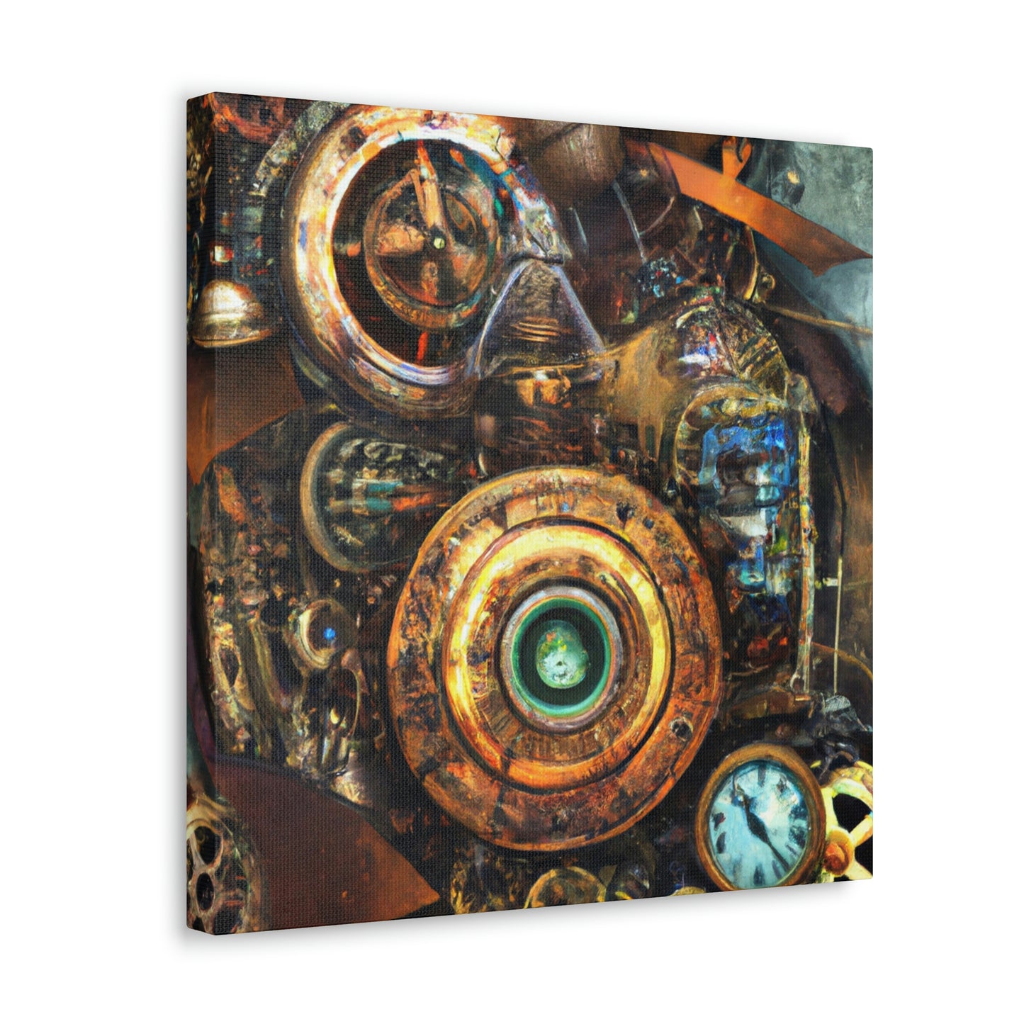 "Clockwork Obsidian Dream" - Canvas