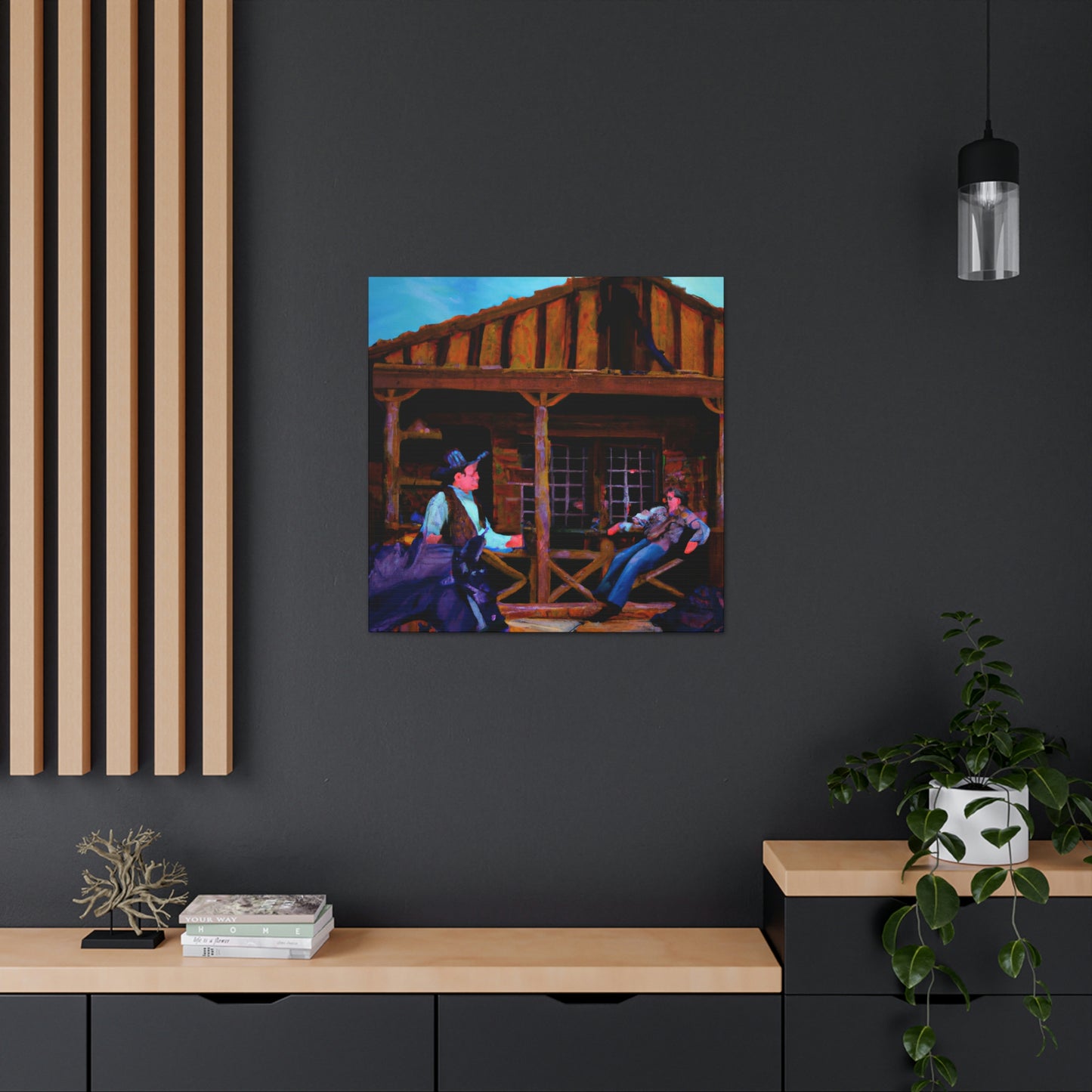 "Saloon Life Scene" - Canvas