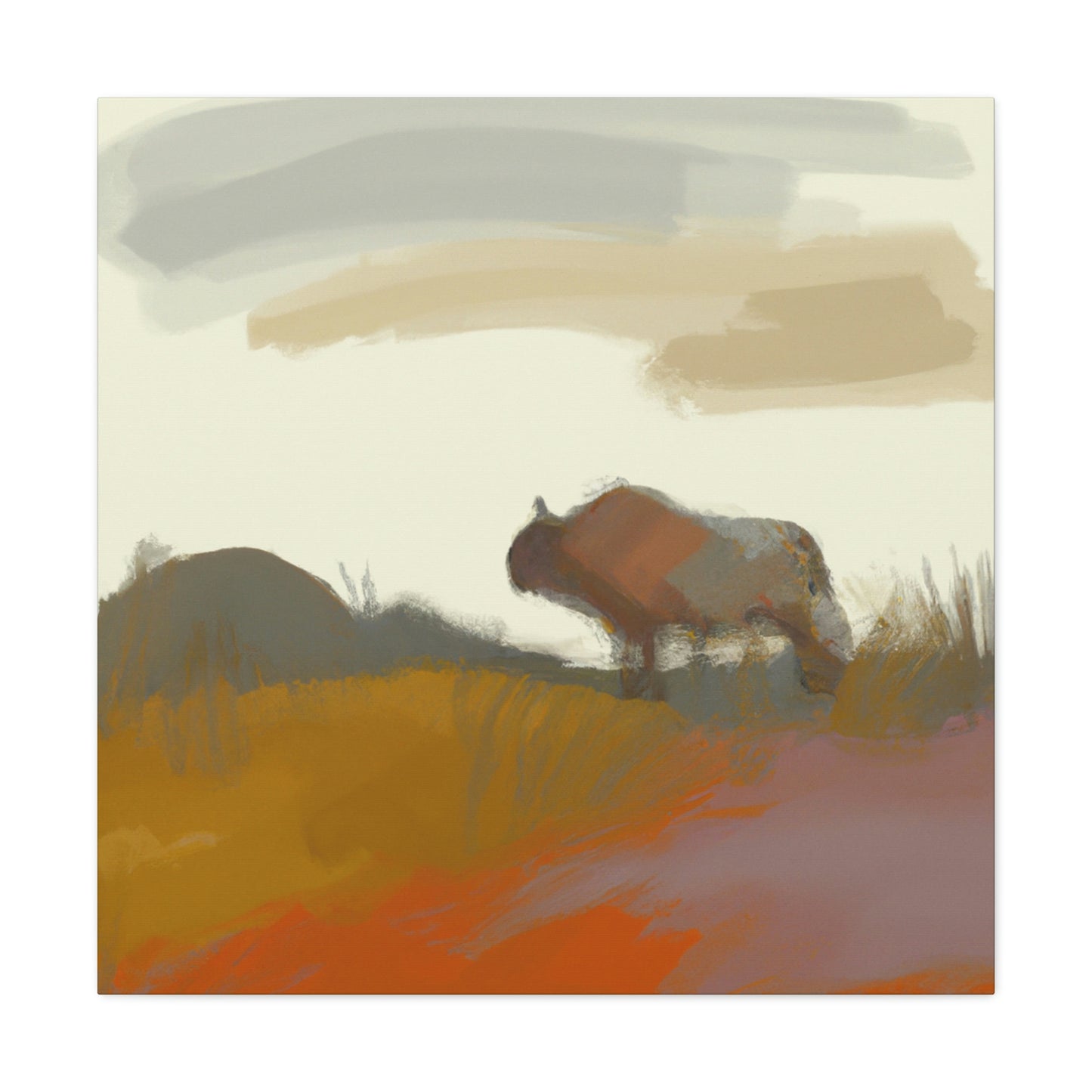 "Bison in Expressionism" - Canvas