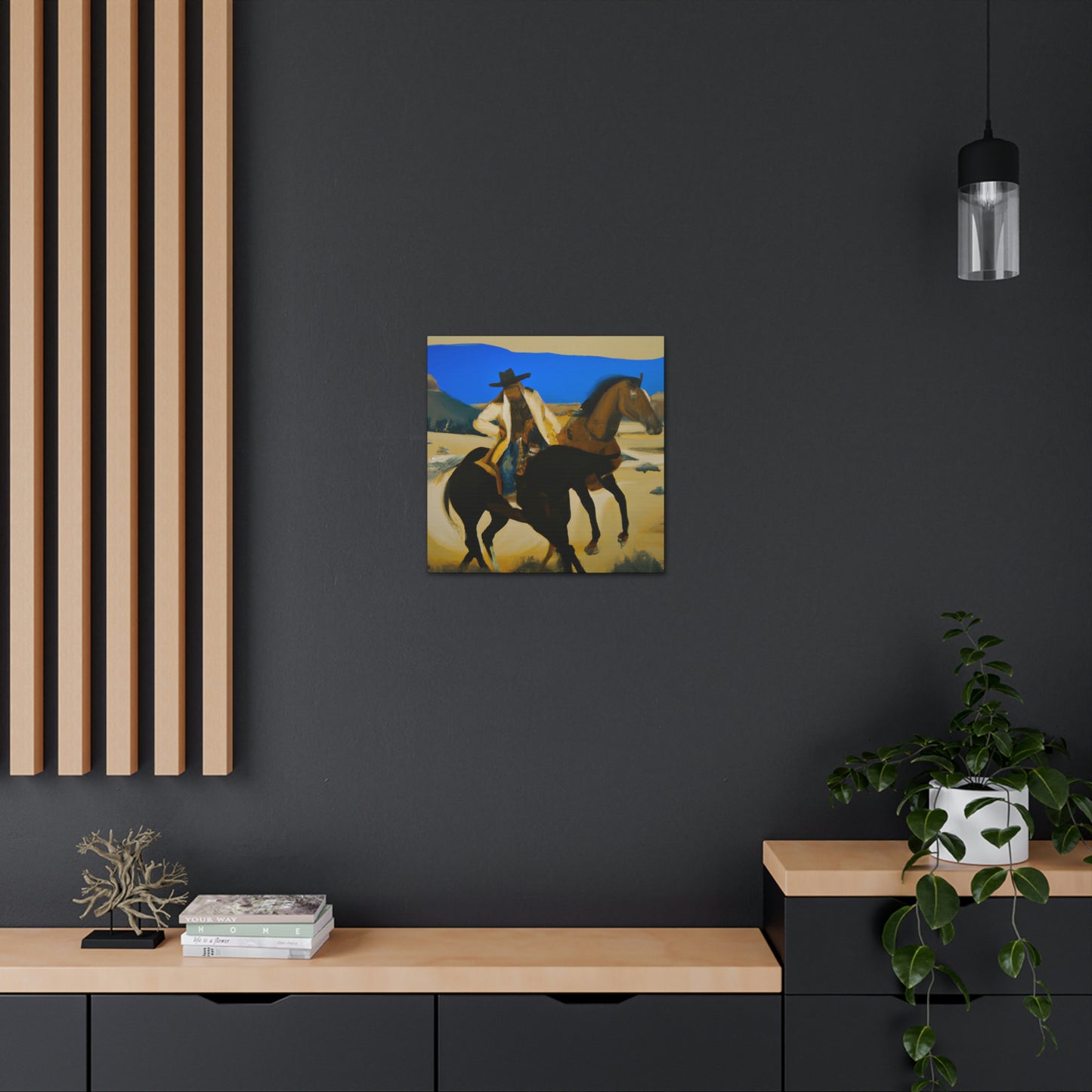 "Horses in Pasture Glow" - Canvas