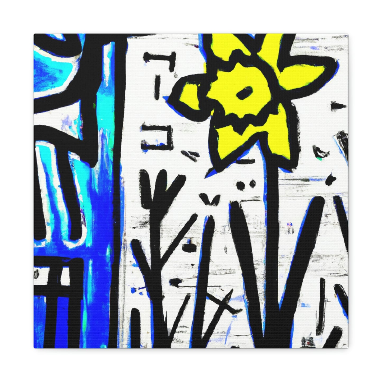 "Daffodils in Abstraction" - Canvas