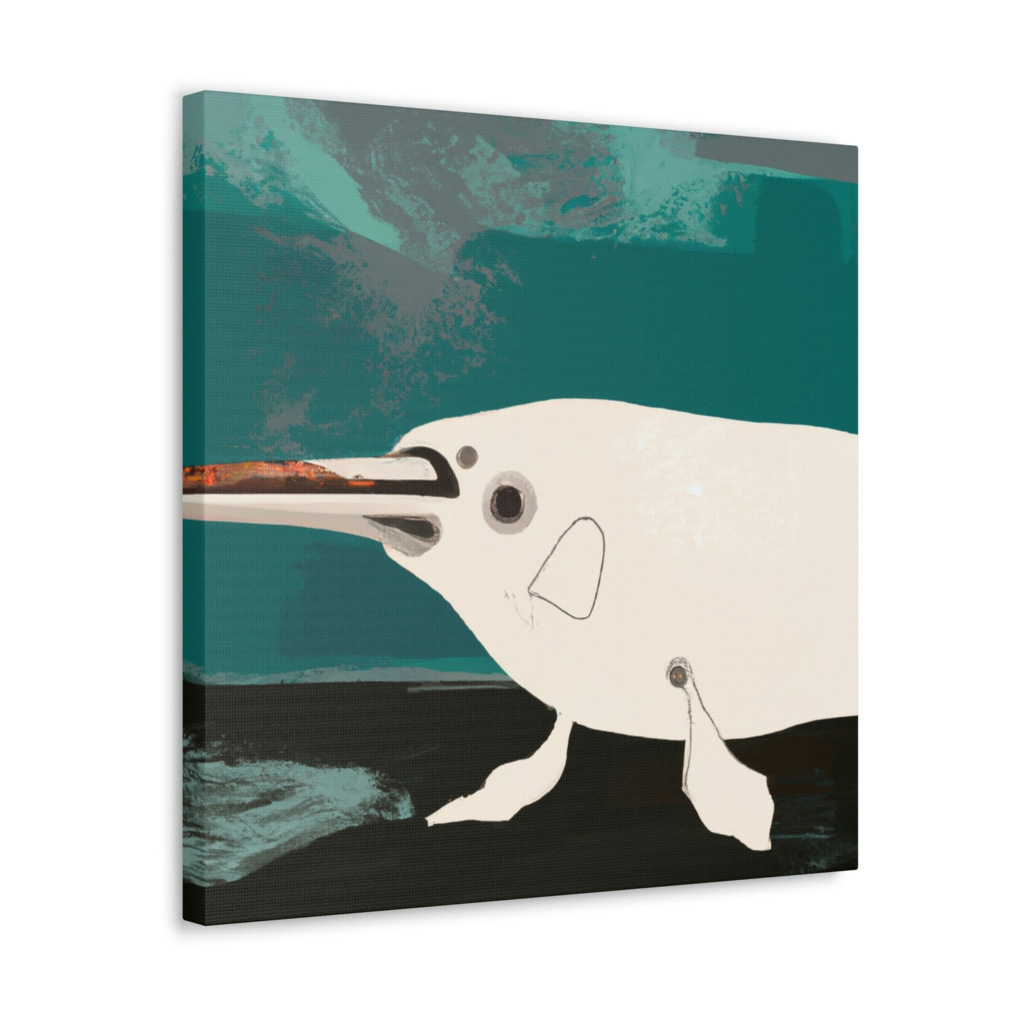 "Narwhal Dreaming Blue" - Canvas