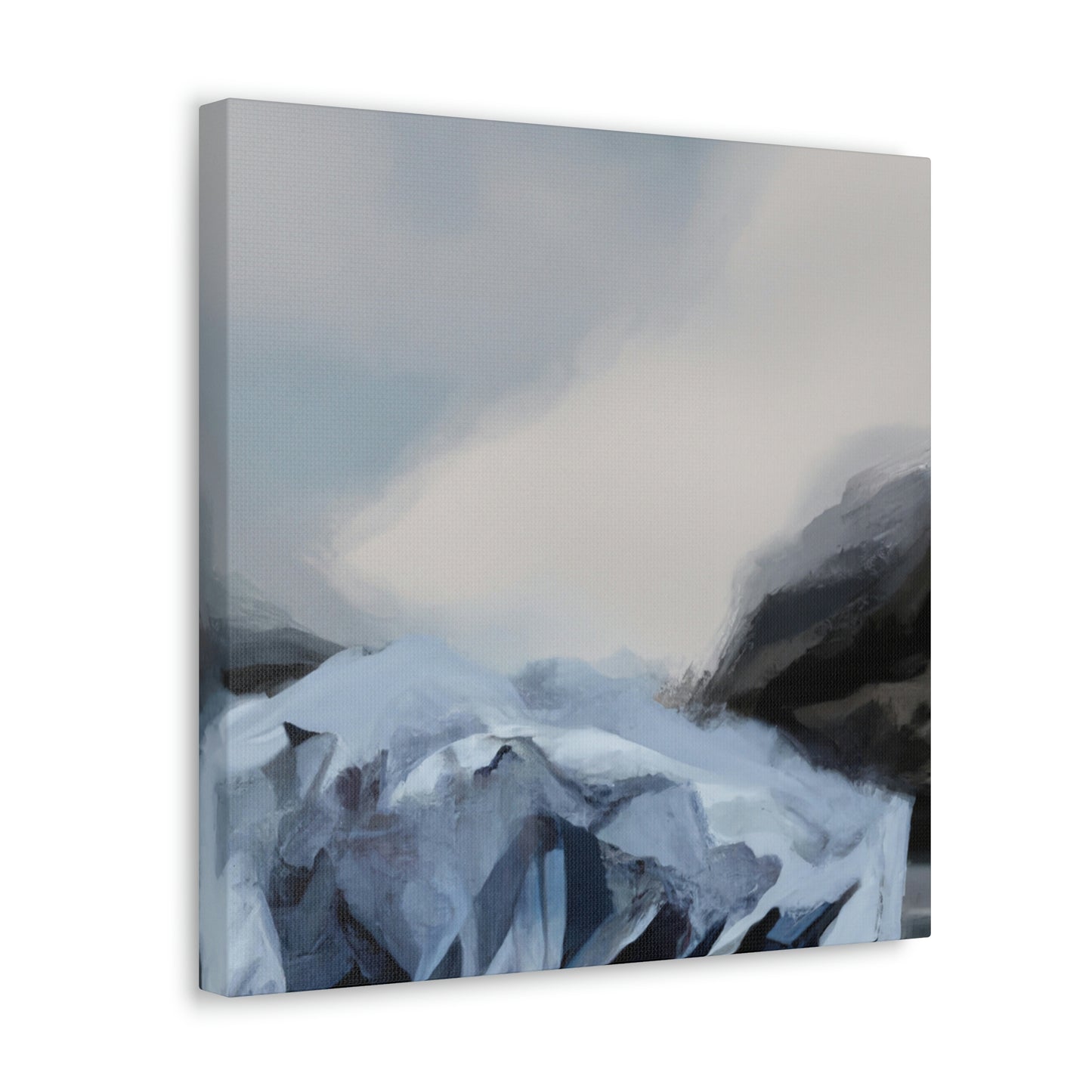 Glacier's Frozen Reflection - Canvas