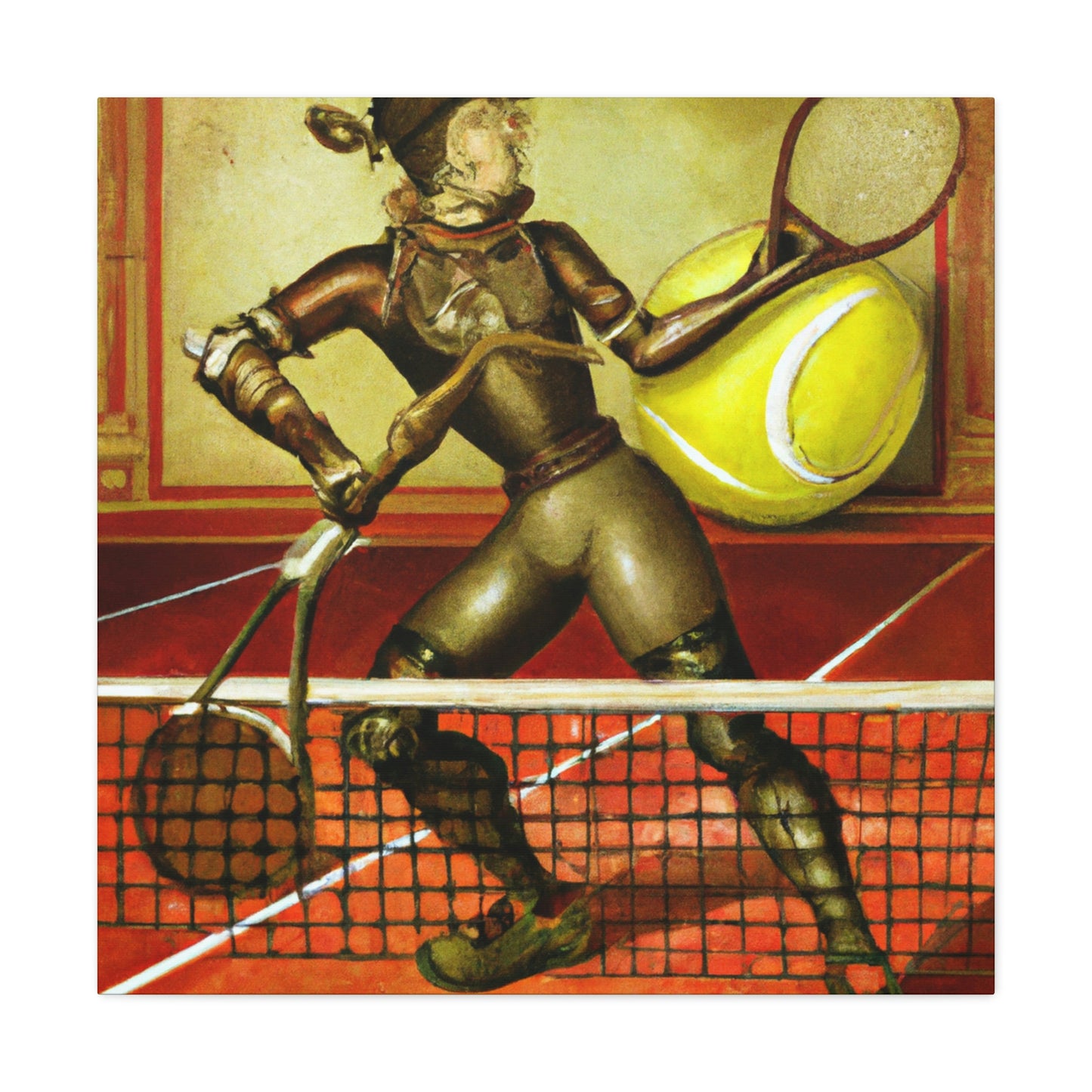 Tennis with Clockwork Gears - Canvas