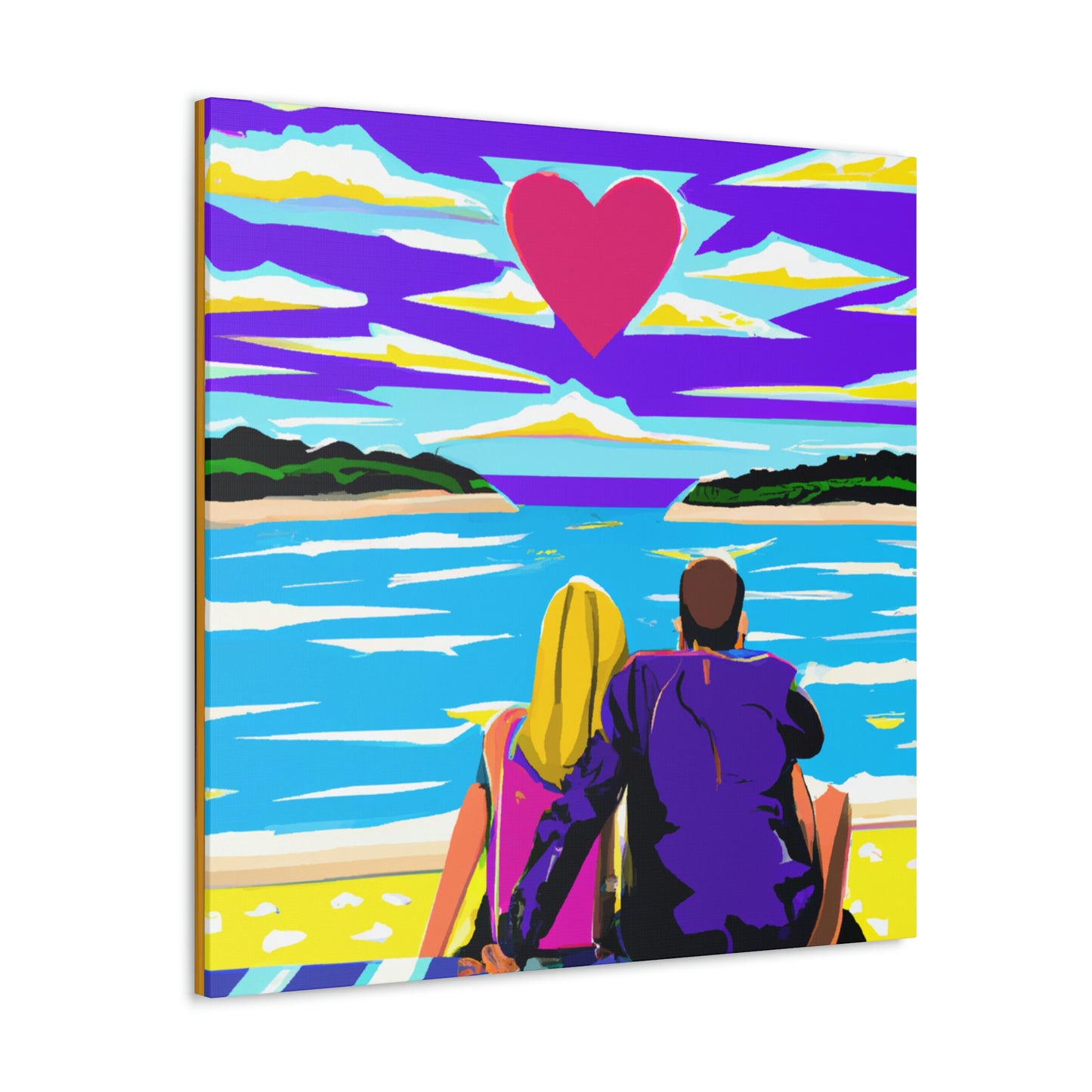 "Love at the Beach" - Canvas