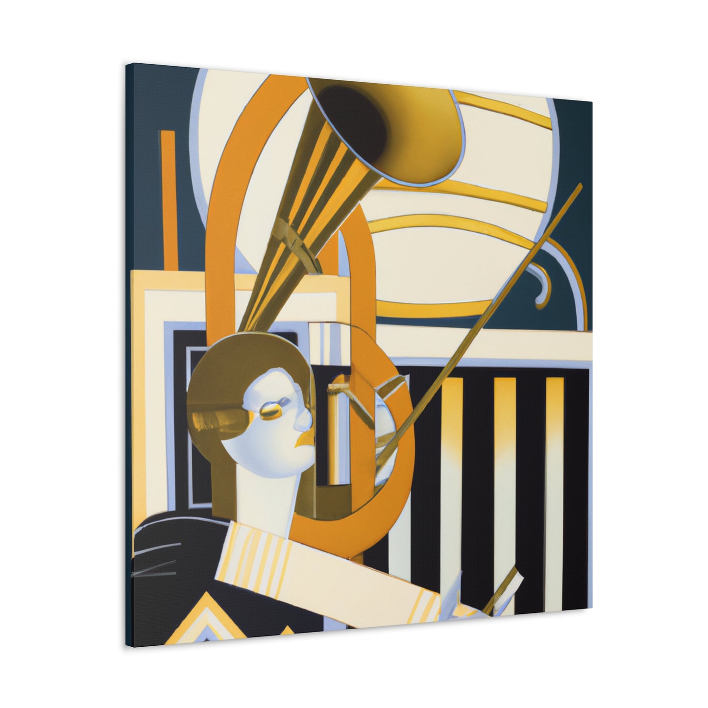 "Tuned Deco Trumpet" - Canvas