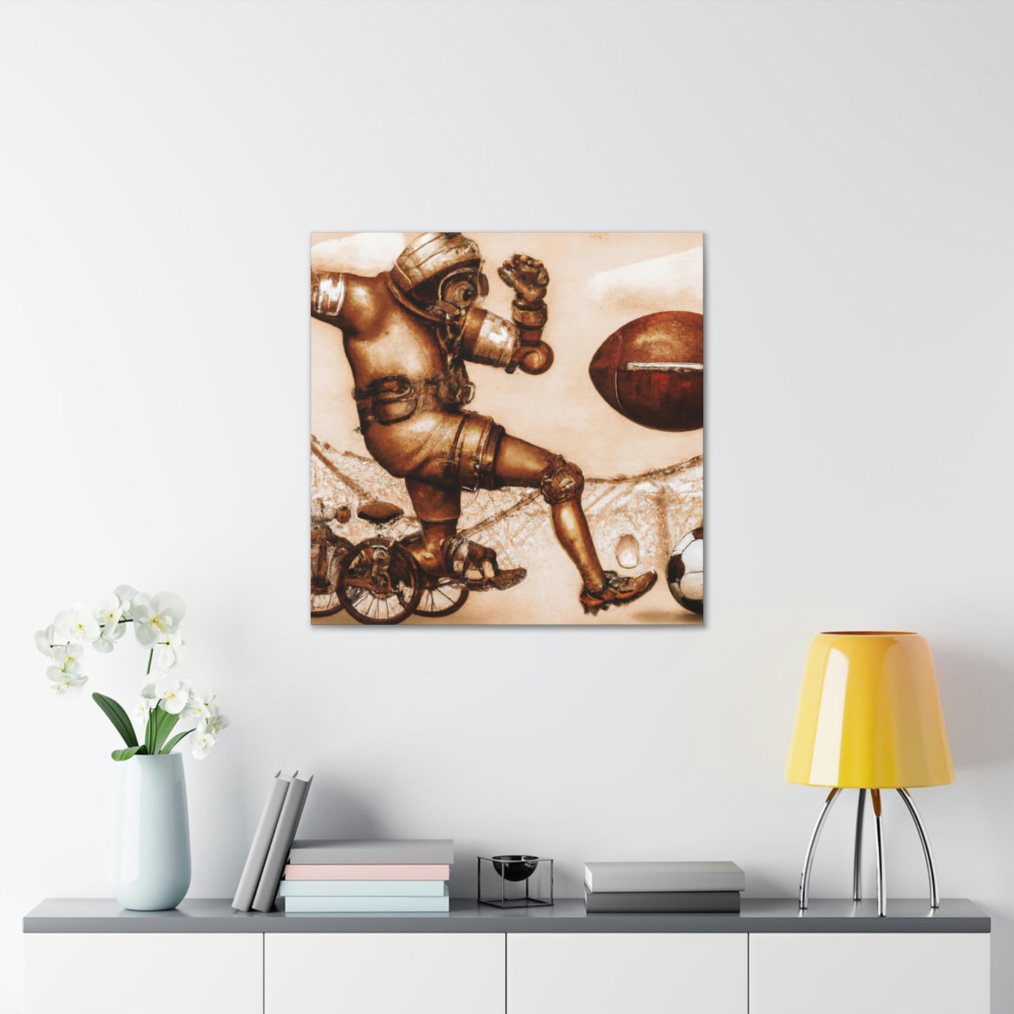 "Mechanical Football Futurism" - Canvas