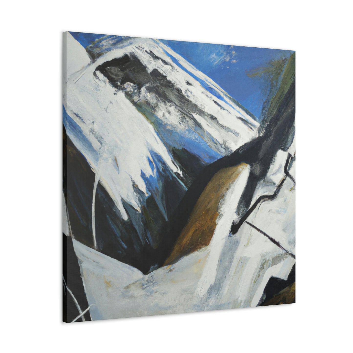 "Snowy Mountain Expressionism" - Canvas