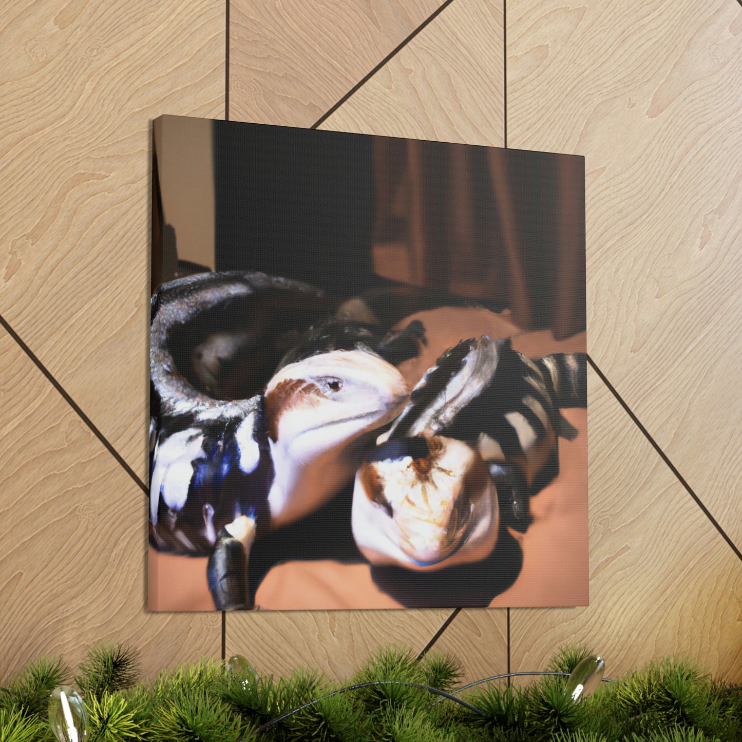 Blue-Tongued Skink Portrait - Canvas