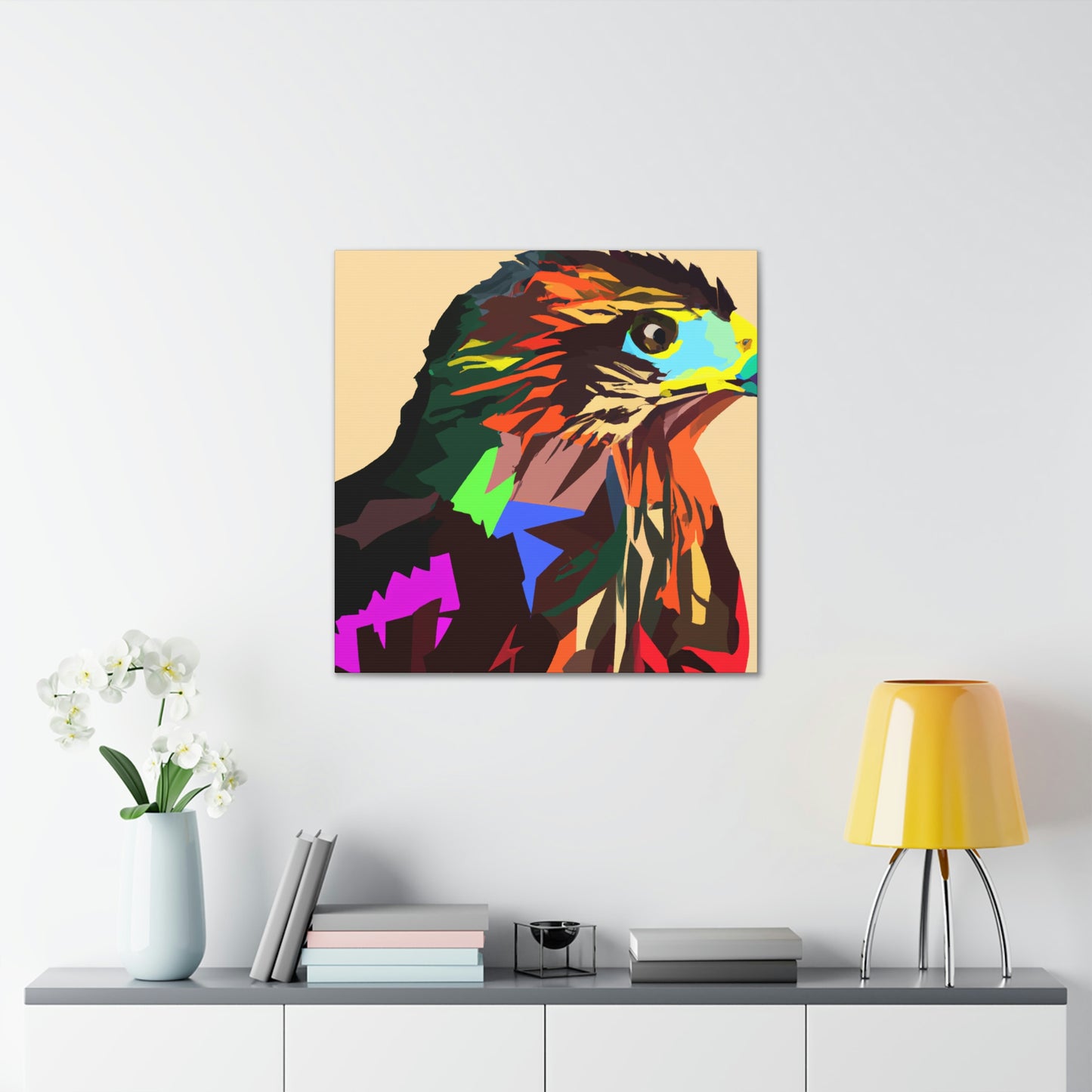 Hawk in Pop Art - Canvas