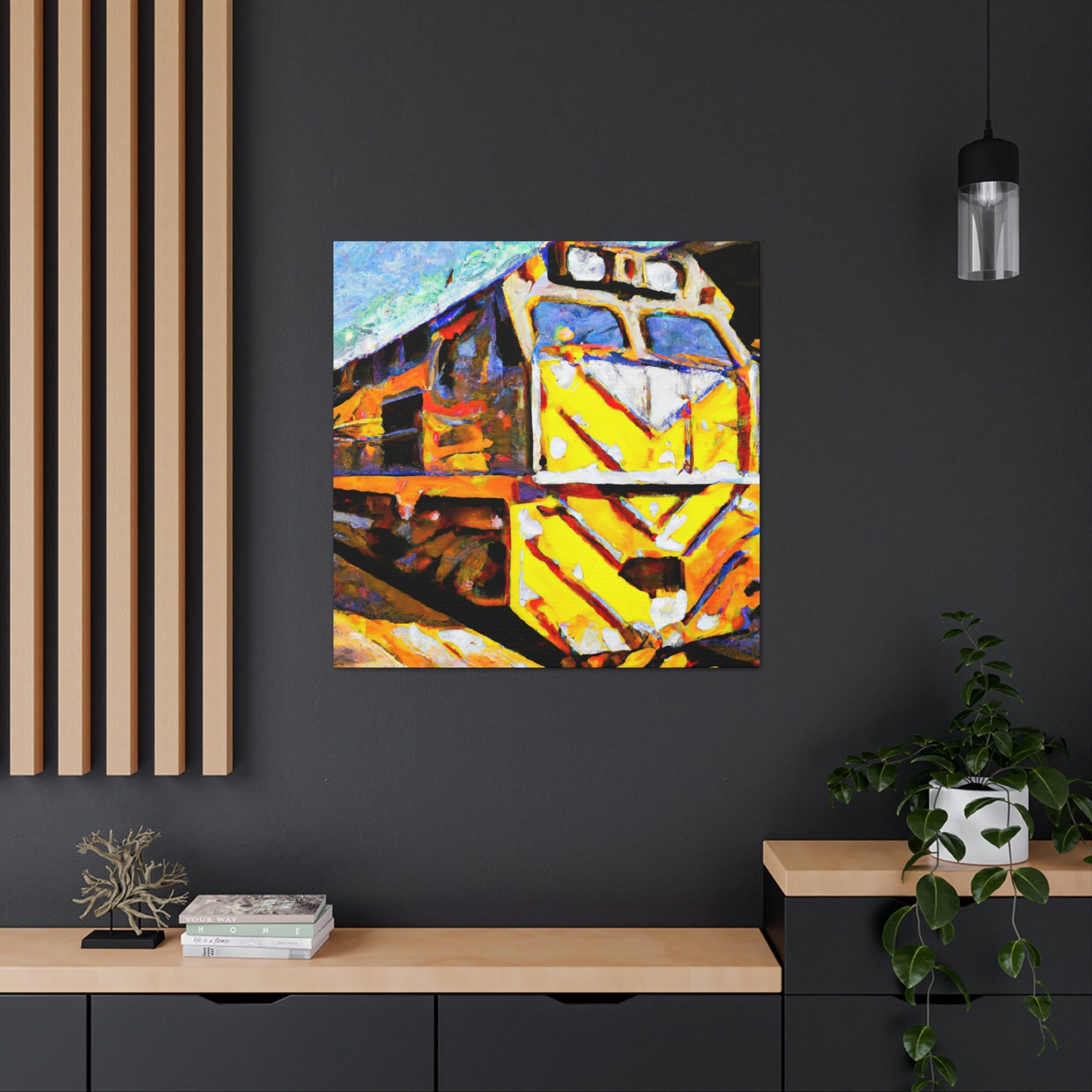 "Trains Chug Chugging" - Canvas