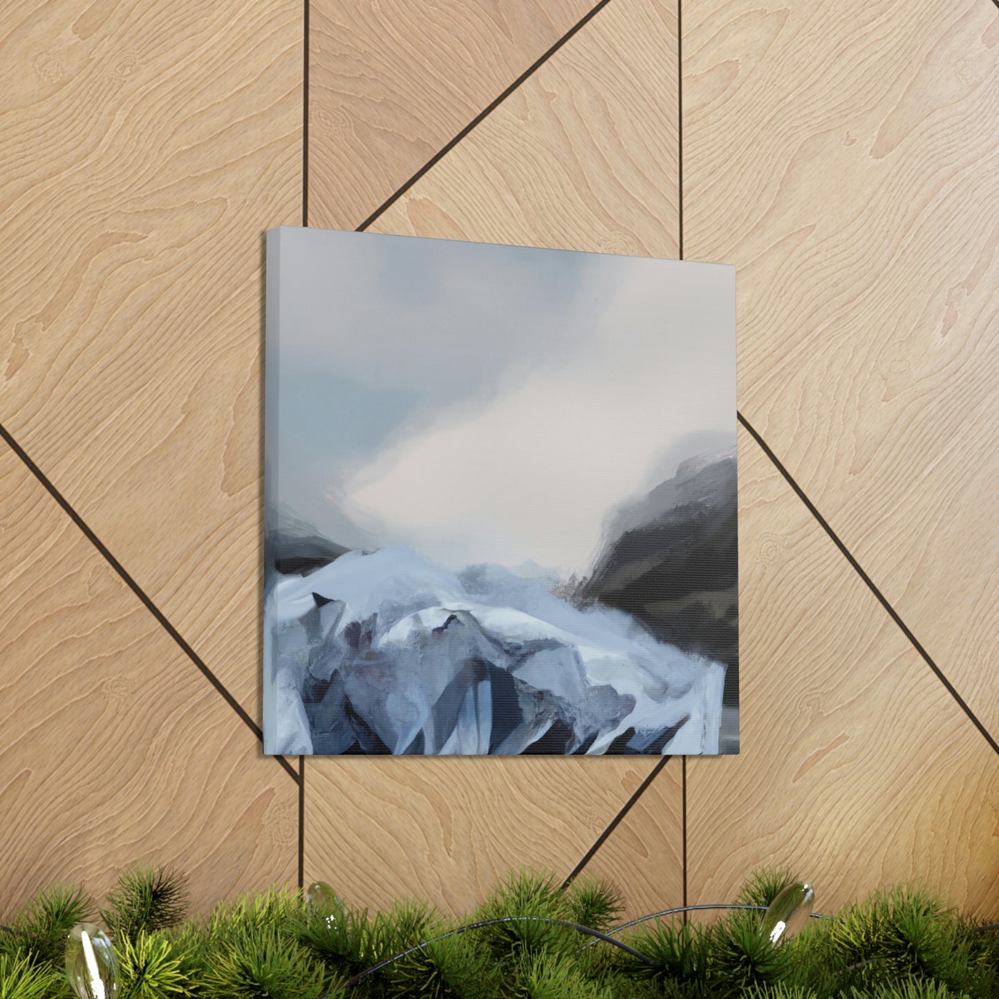 Glacier's Frozen Reflection - Canvas