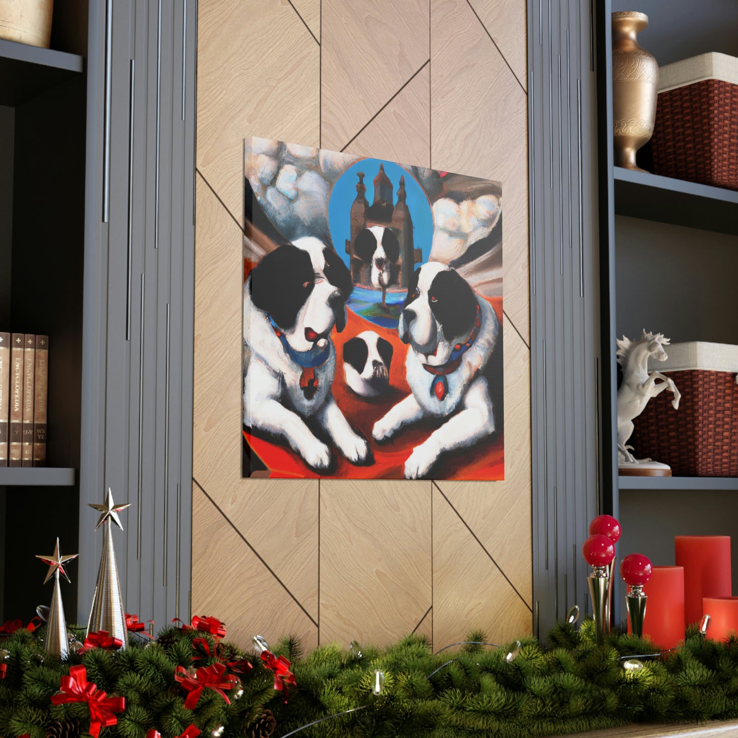 "Saint Bernard's Art Deco" - Canvas