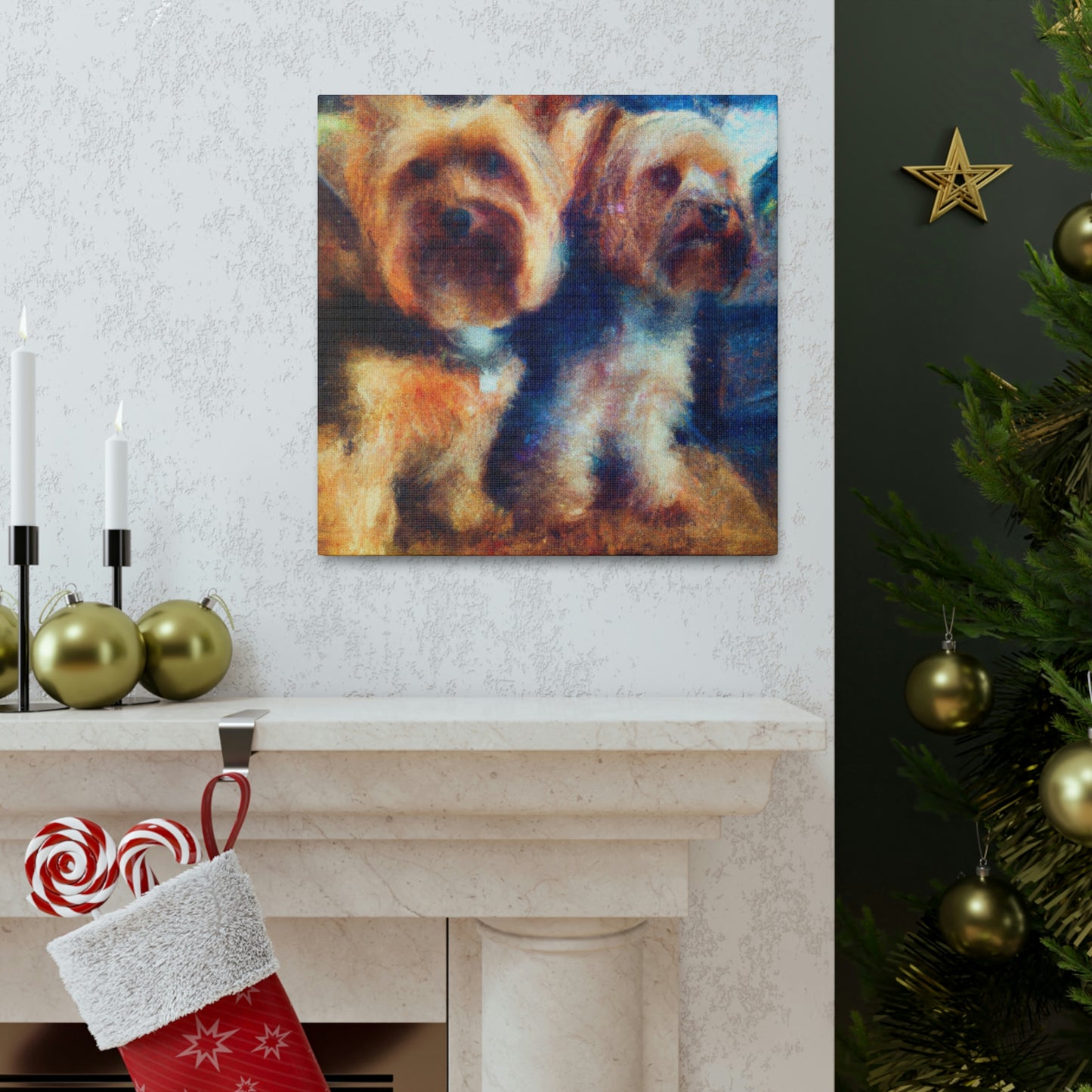 Puppy Love Impressionism - Canvas