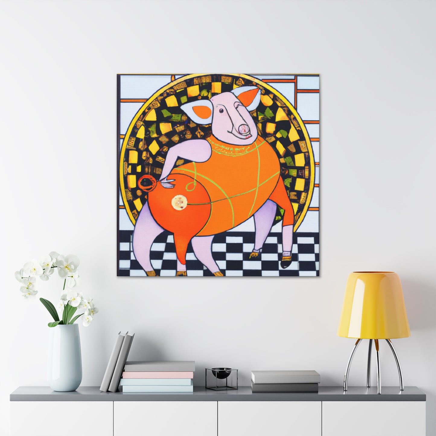 Bustling Bacon Beauty - Canvas