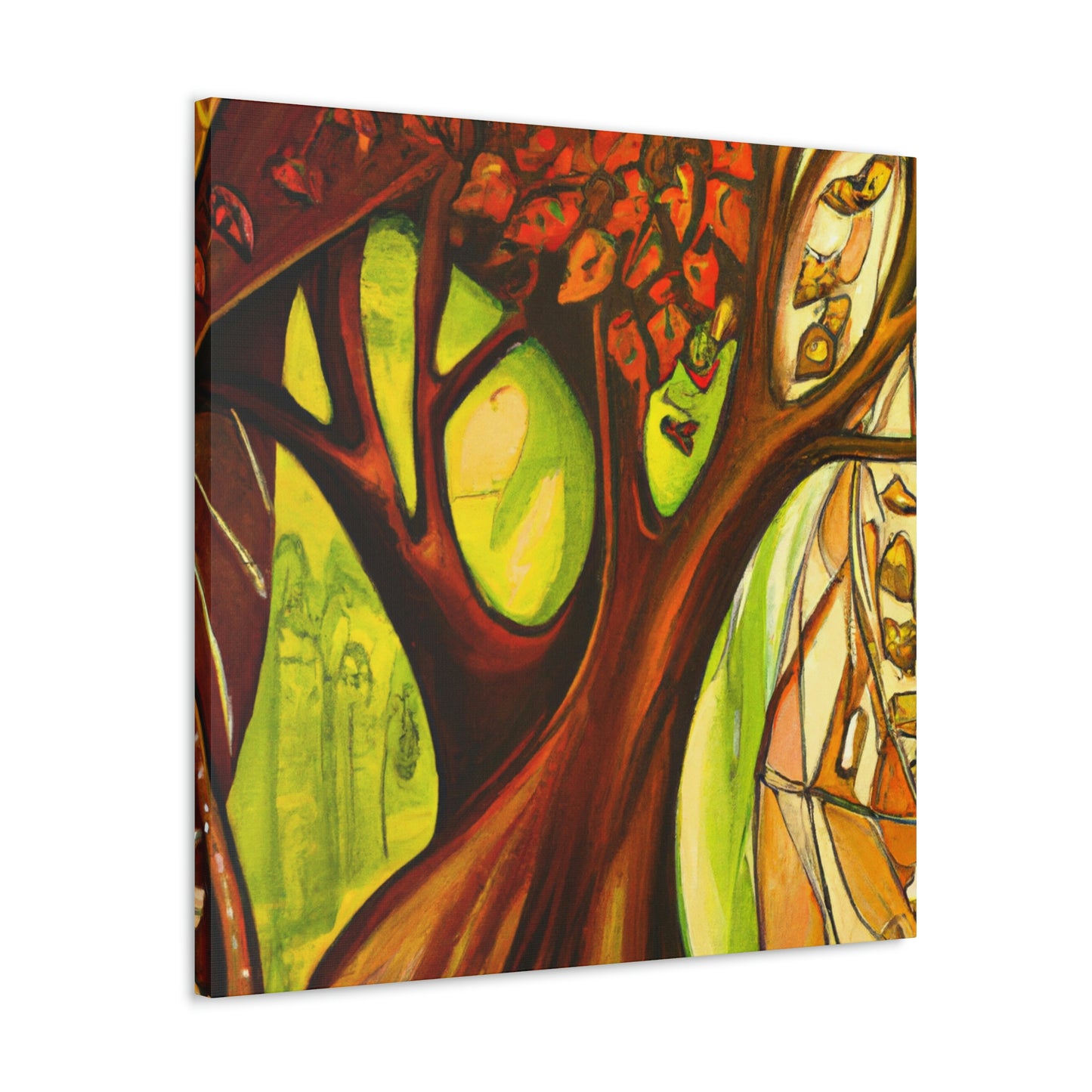 Leafy Splendor Abstract - Canvas