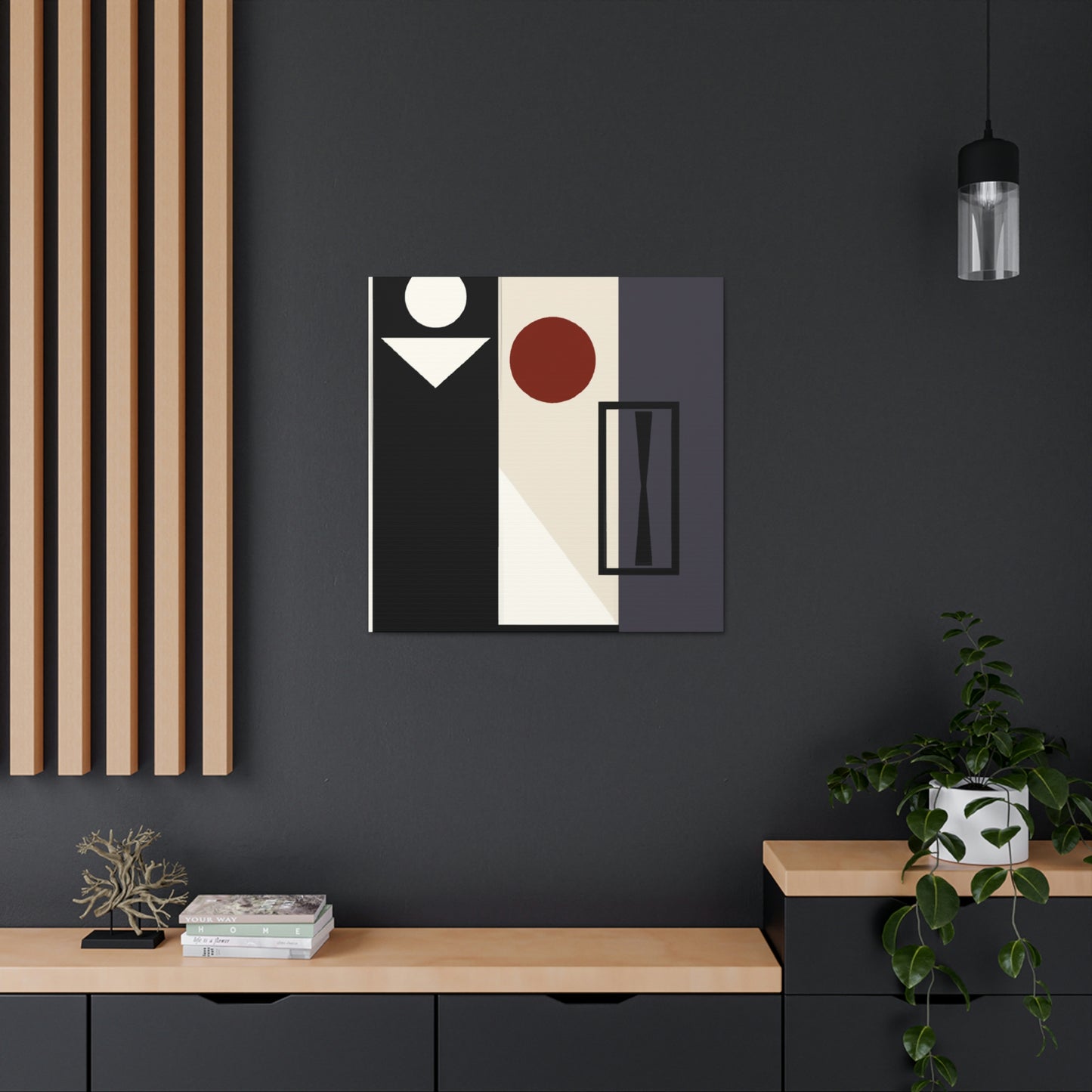 "Midnight Modern Minimalism" - Canvas