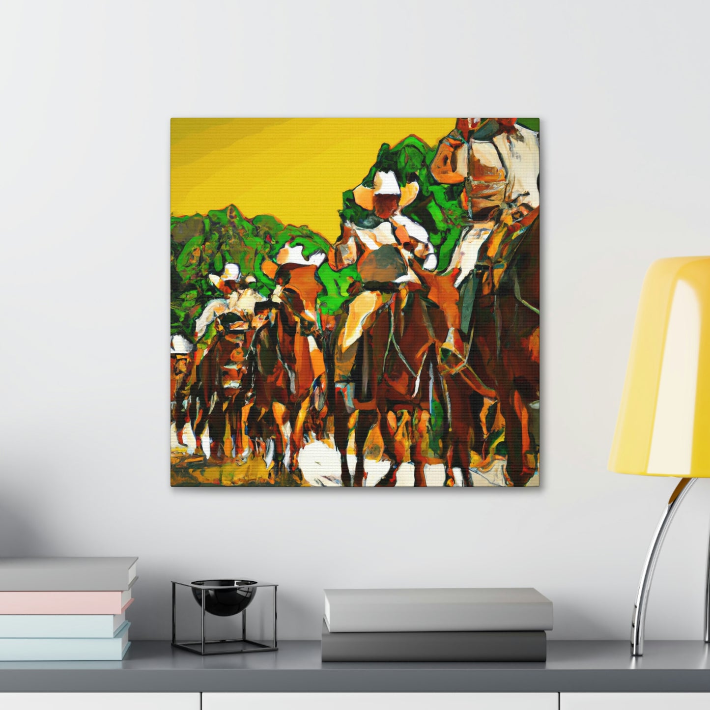 Herding the Cattle Sunrise - Canvas