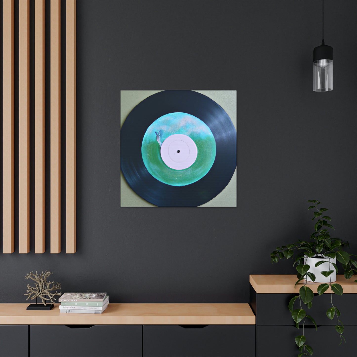 "Vinyl Record Dreamscape" - Canvas