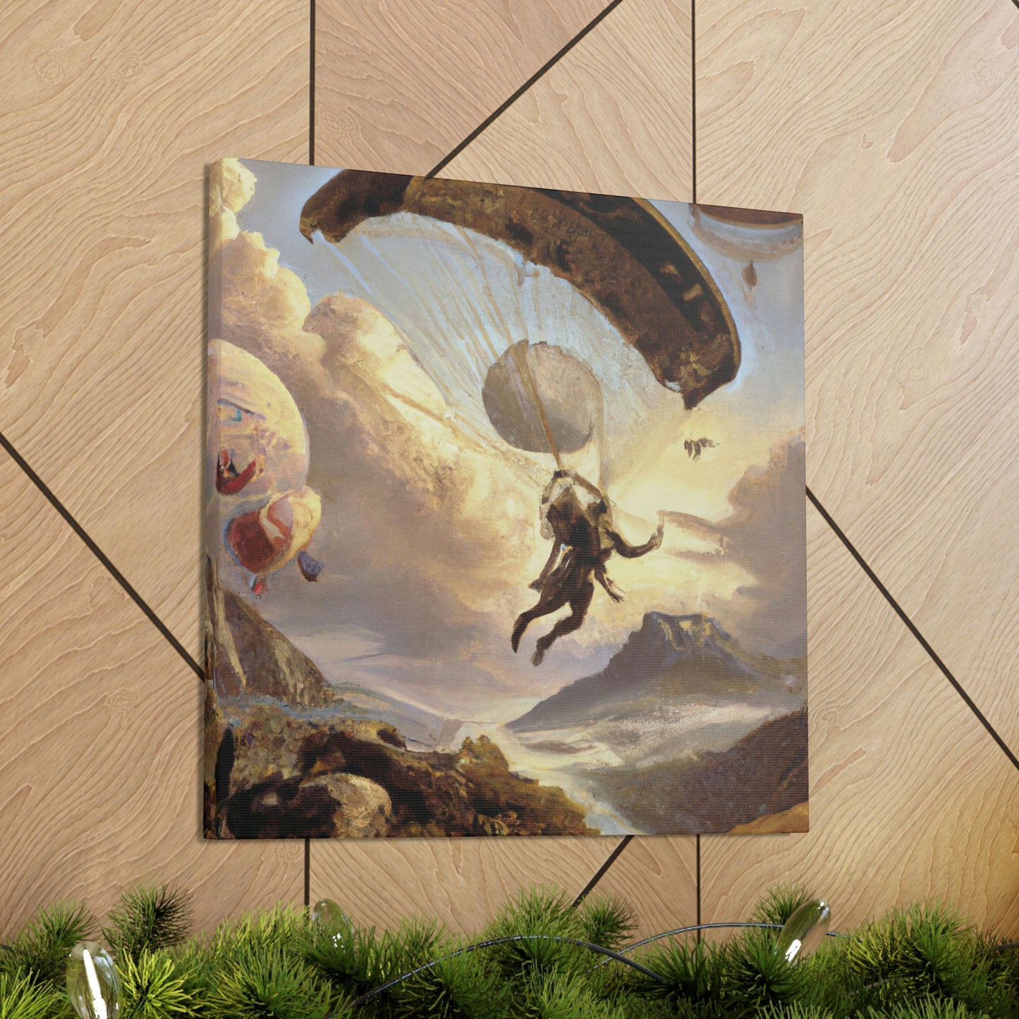 "Paratrooper's Heavenly Descent" - Canvas