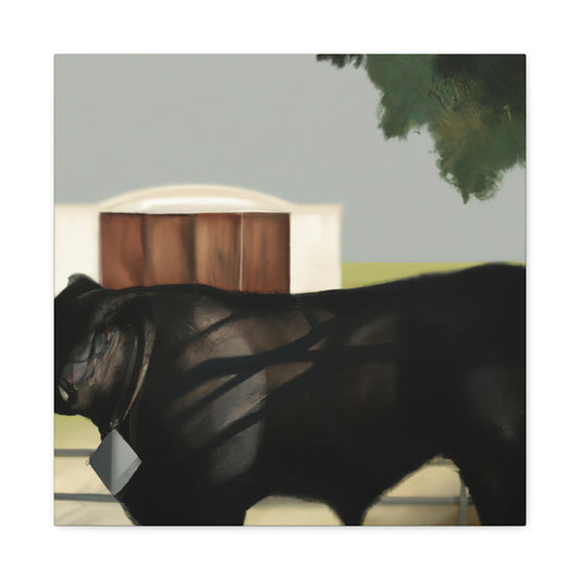 "Black Angus, Art Deco" - Canvas