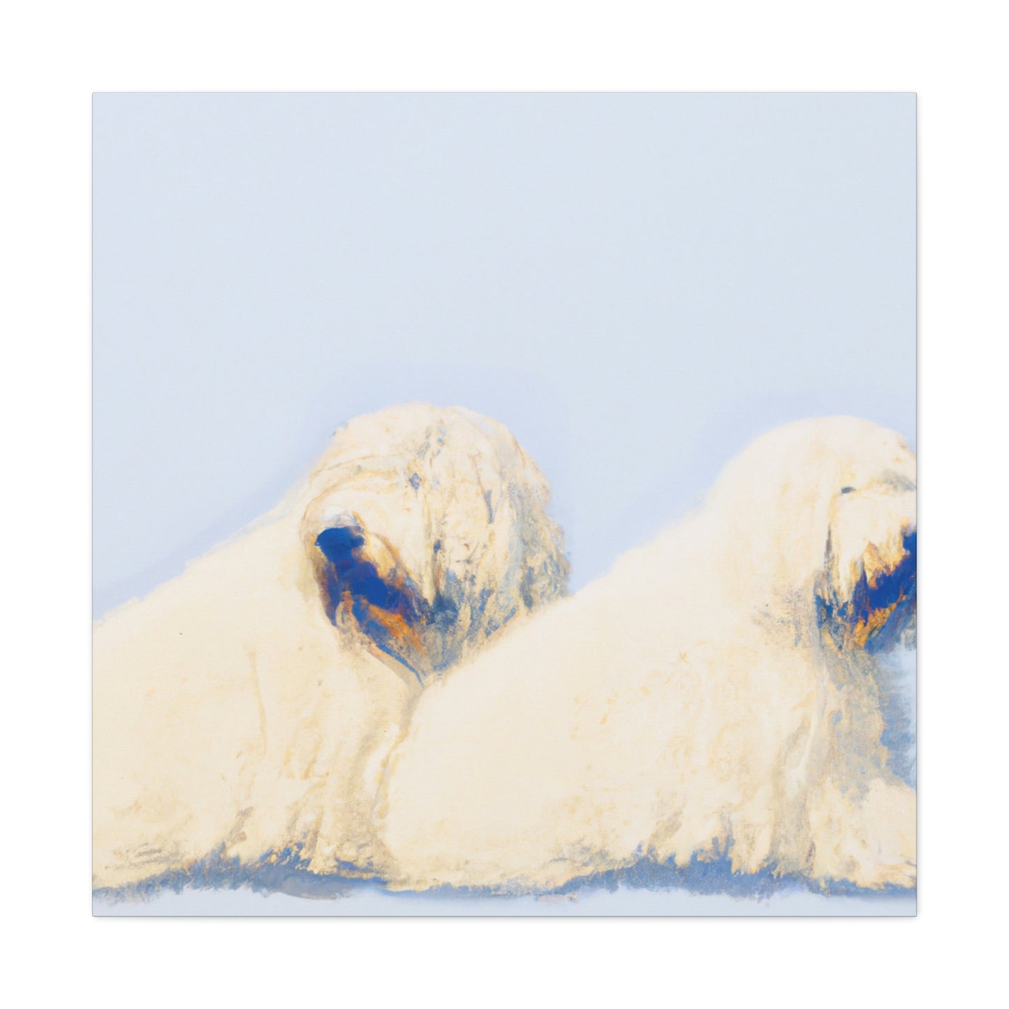 Old English Sheepdog Freedom - Canvas